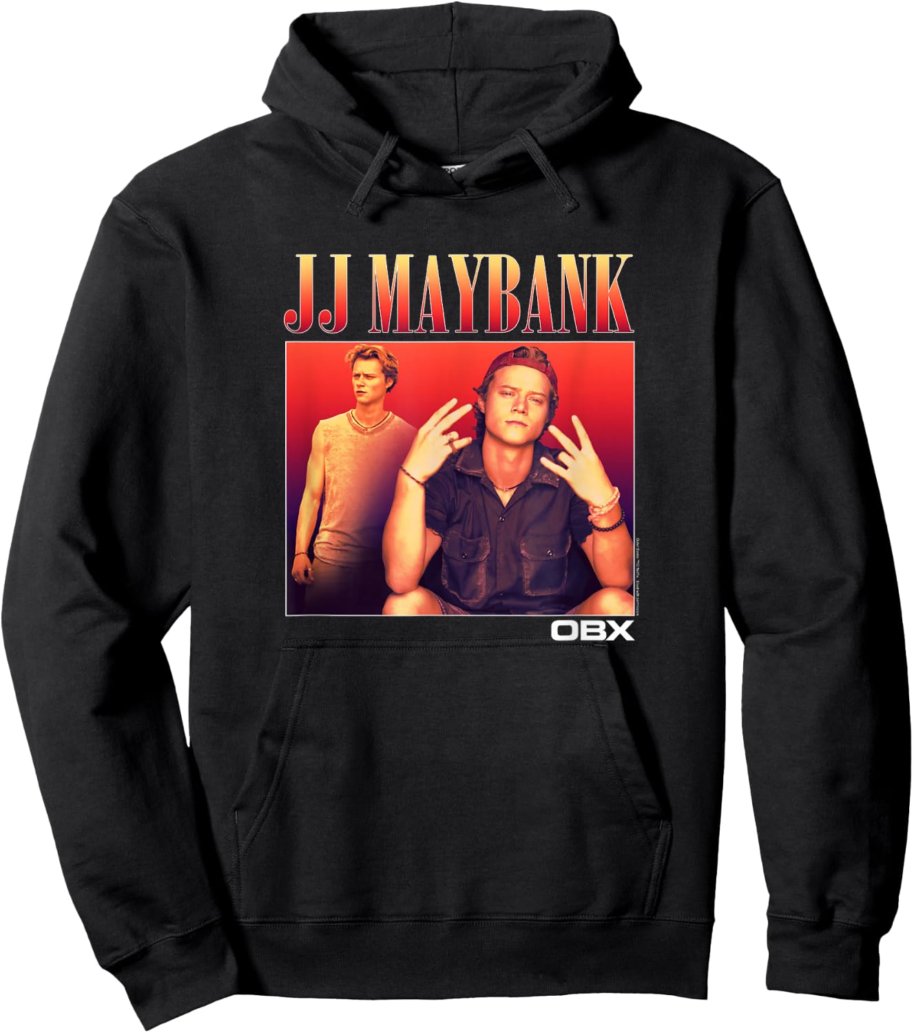 Outer Banks JJ Maybank Portrait Small Hoodie - Hoodie | Black