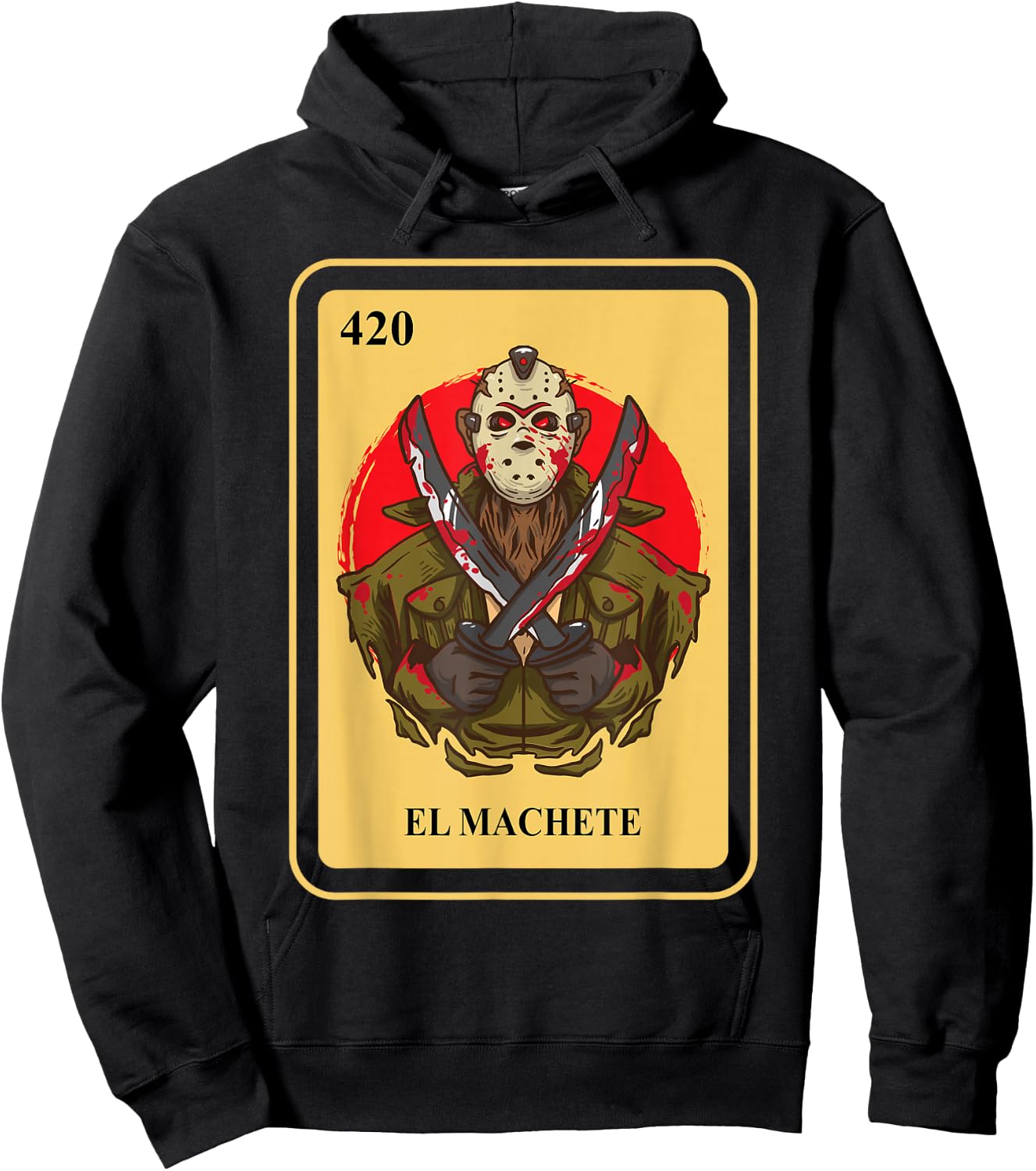 Mexican El Machete traditional Bingo Card game Hoodie - Hoodie | Black