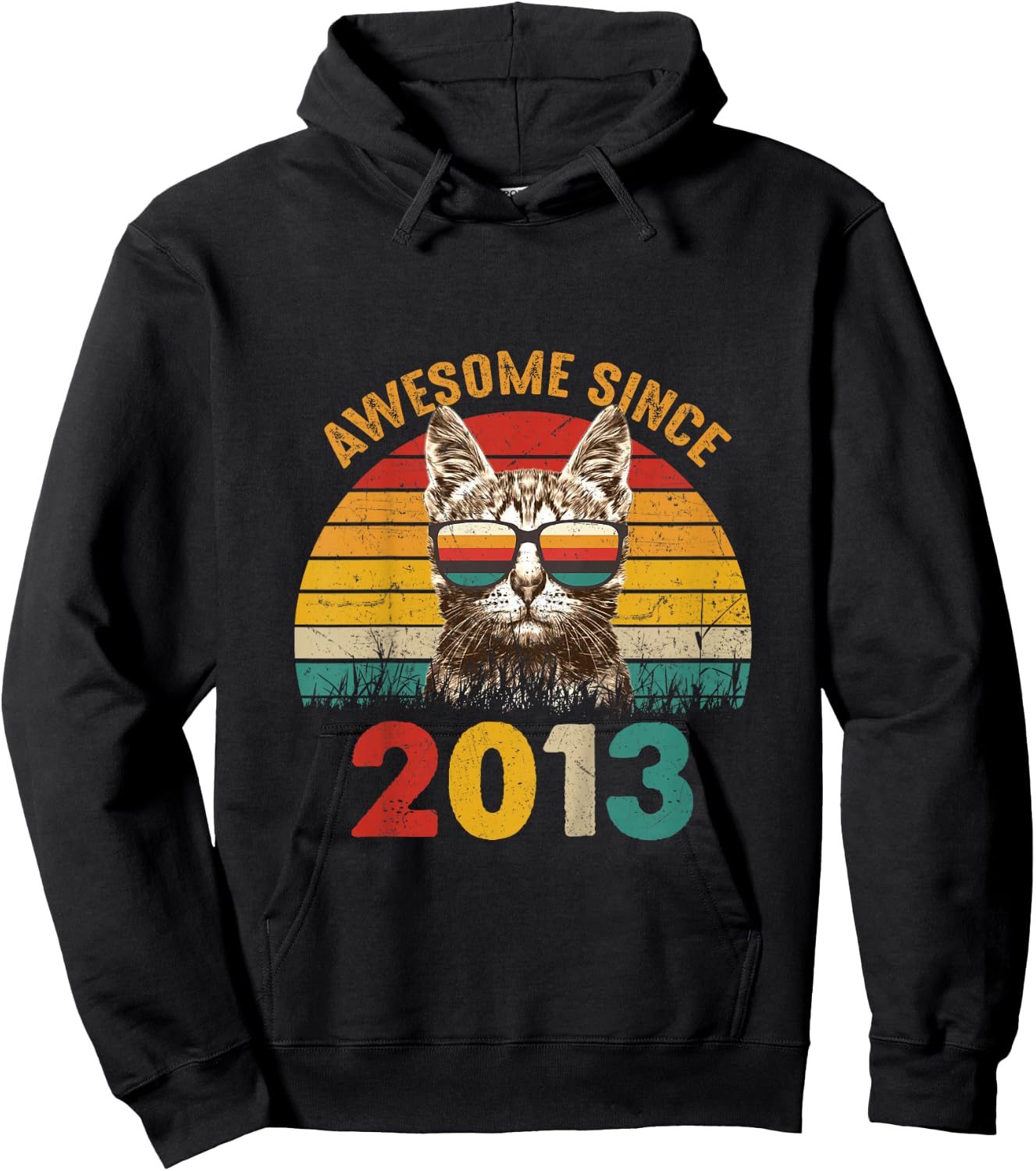 12th Birthday Funny girls boys 12 Years Awesome Since 2013 Hoodie - Hoodie | Black