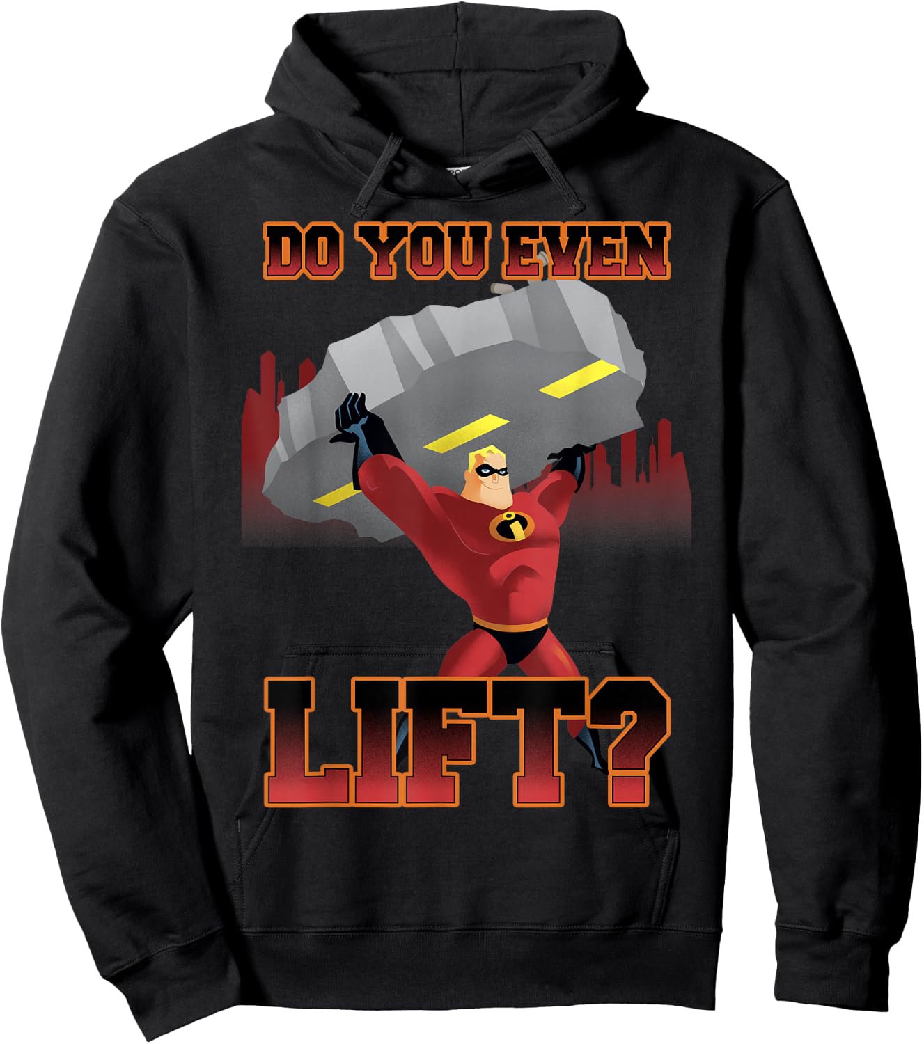 Disney Pixar The Incredibles Mr. Incredible Do You Even Lift Hoodie - Hoodie | Black
