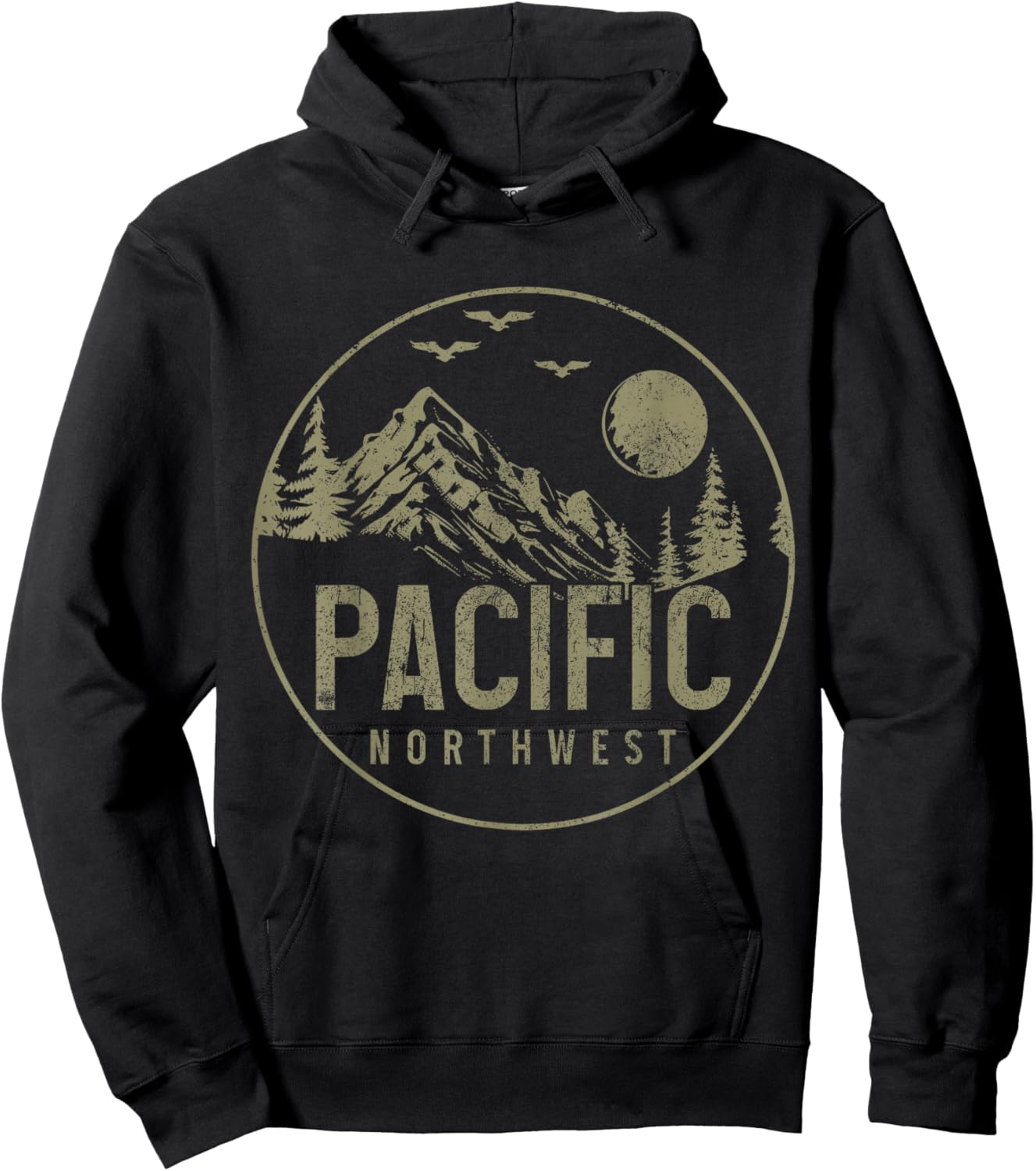 PNW Pacific Northwest Oregon Washington Nature Outdoor Hoodie - Hoodie | Black