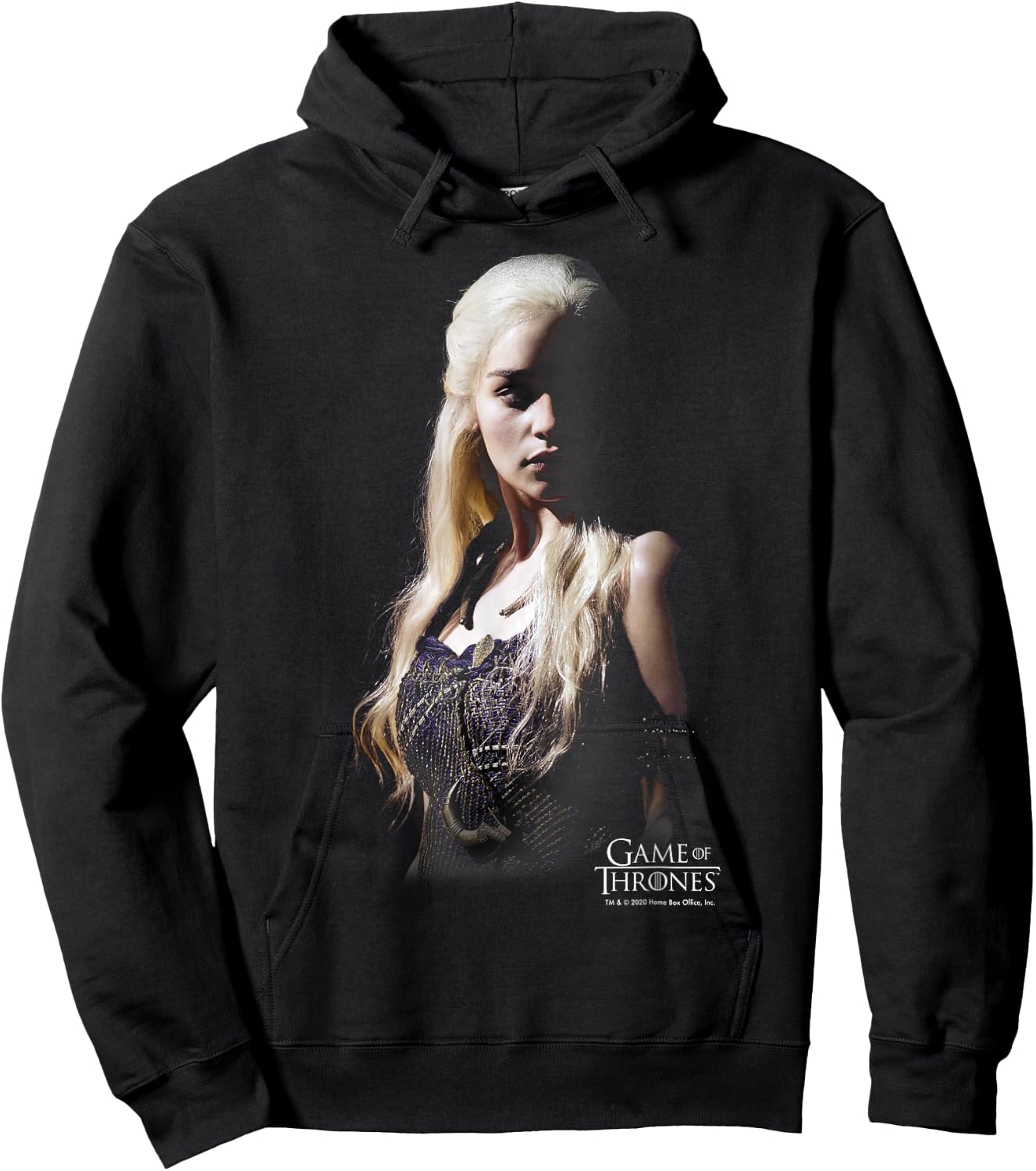 Game Of Thrones Daenerys Targaryen Dark Portrait Hoodie - Hoodie | Black