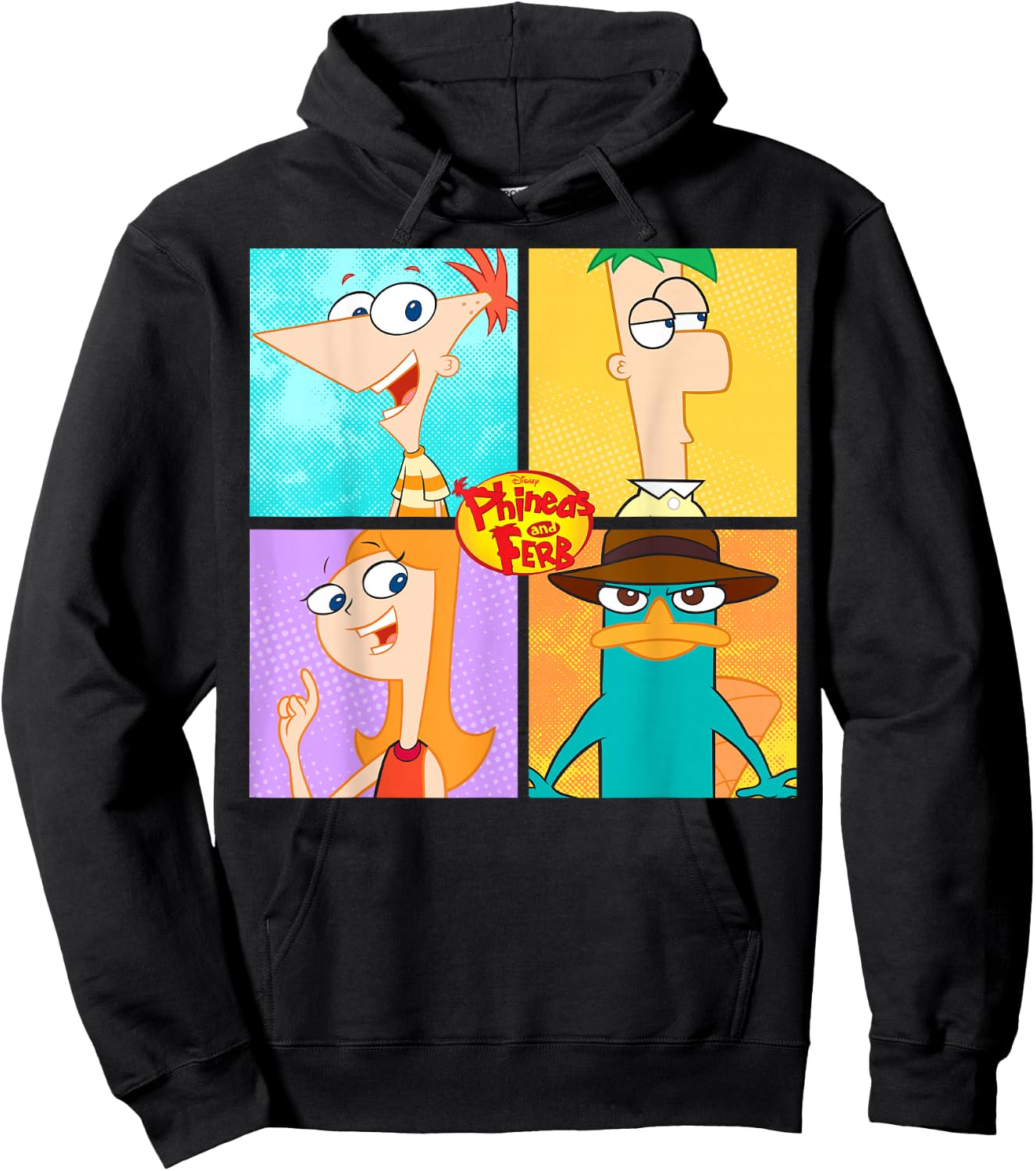 Disney Phineas and Ferb Character Box Up Hoodie - Hoodie | Black