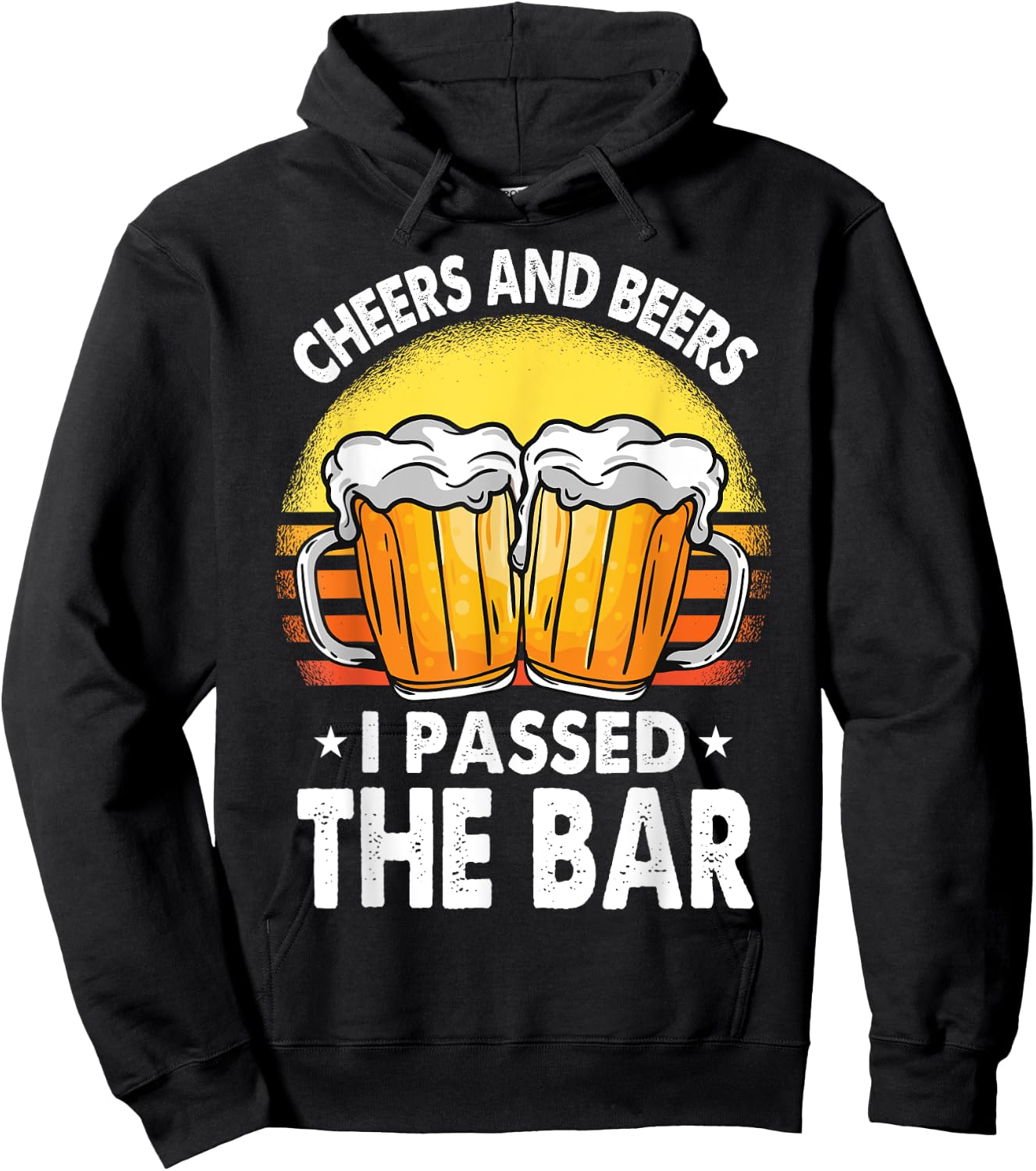 Bar Exam Shirt Gifts Cheers And Beer I Passed The Bar Lawyer Hoodie - Hoodie | Black