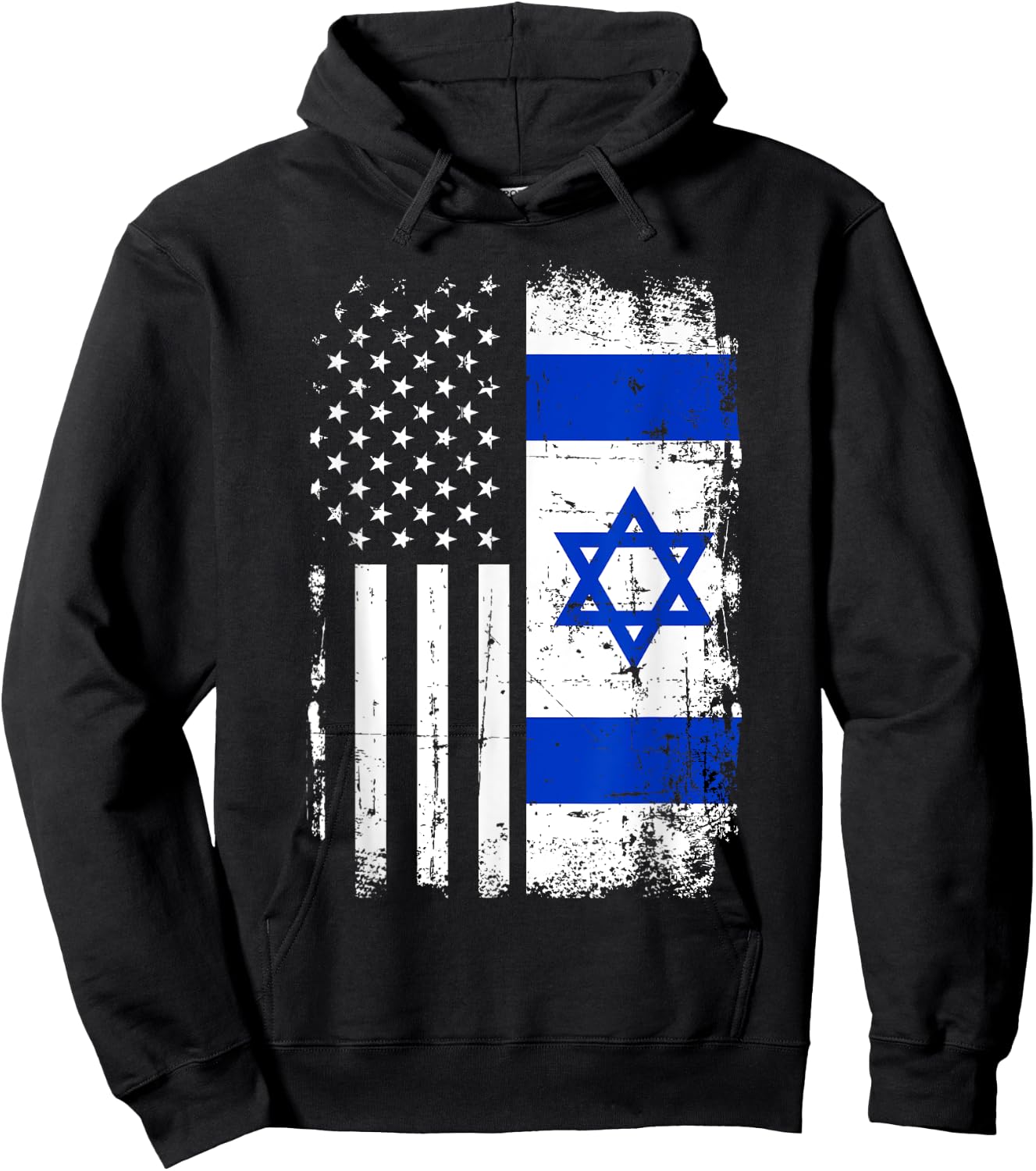 Israel USA flag Hoodie - Hoodie | Black