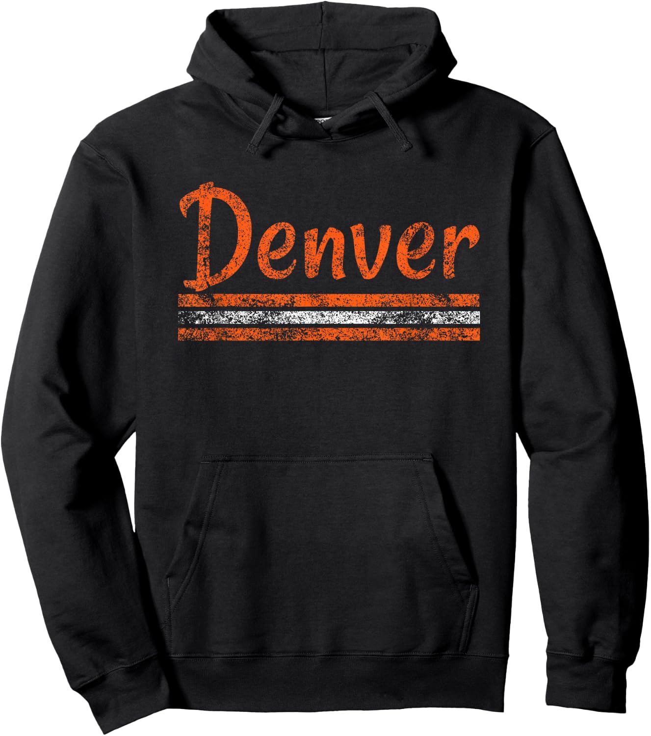 Denver Colorado Retro Vintage Weathered Throwback Hoodie - Hoodie | Black