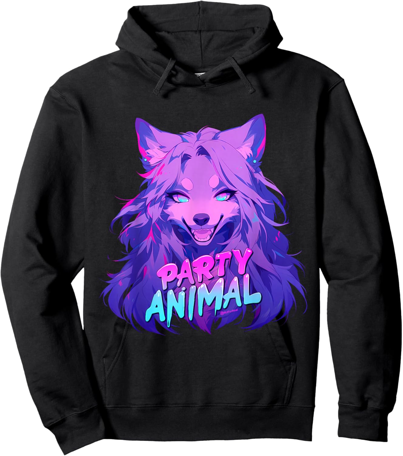 Party Animal Furry Art Hoodie - Hoodie | Black