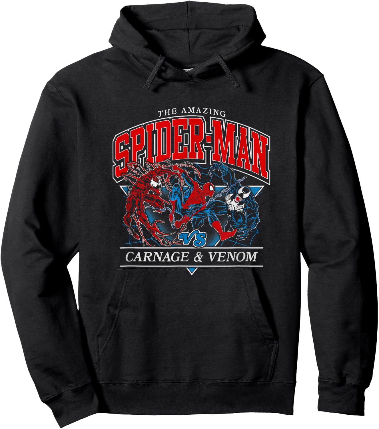 Marvel Spider-Man VS Carnage & Venom Vintage Logo Hoodie - Hoodie | Black