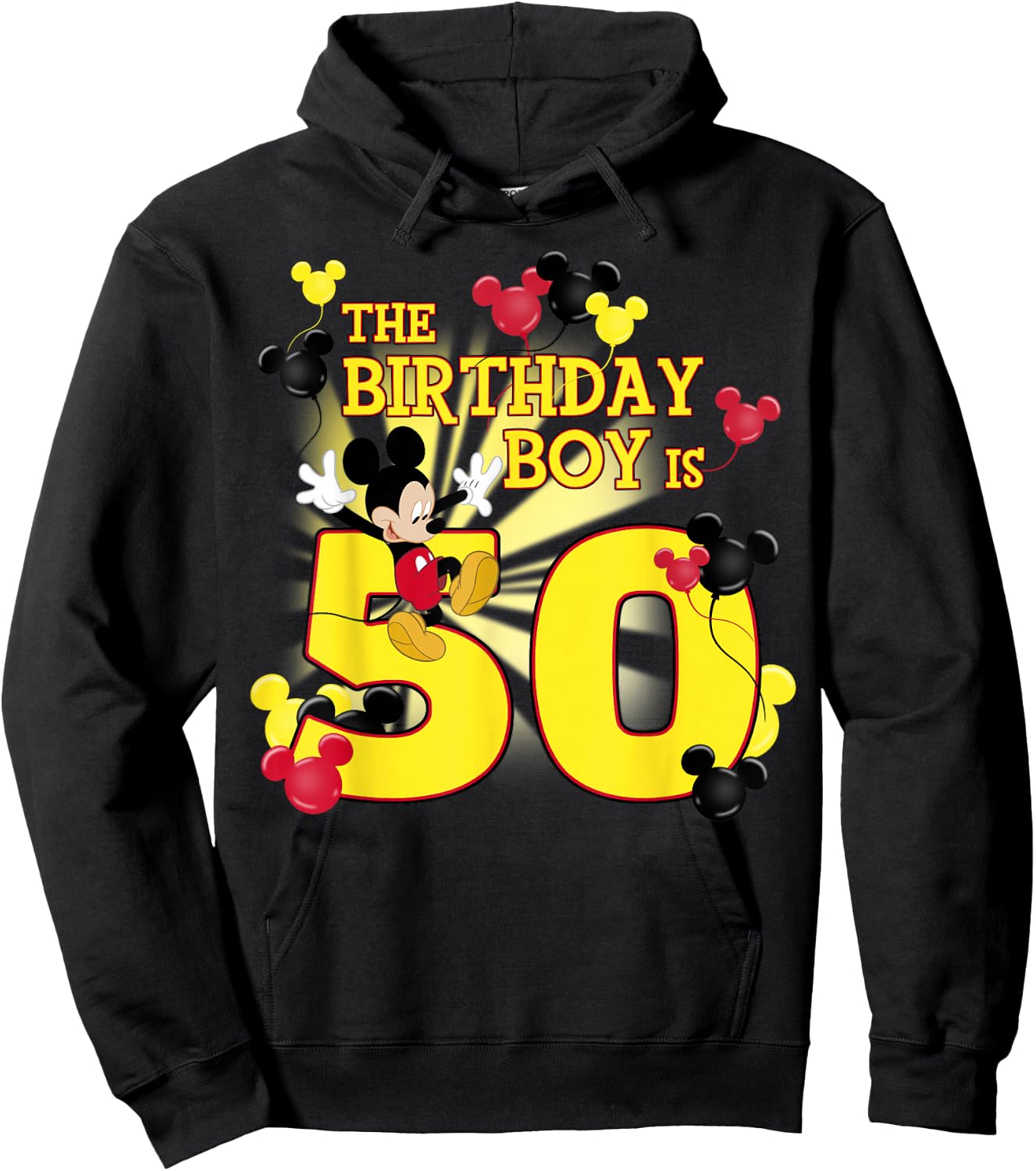Disney Mickey and Friends Mickey 50th Birthday Boy Hoodie - Hoodie | Black