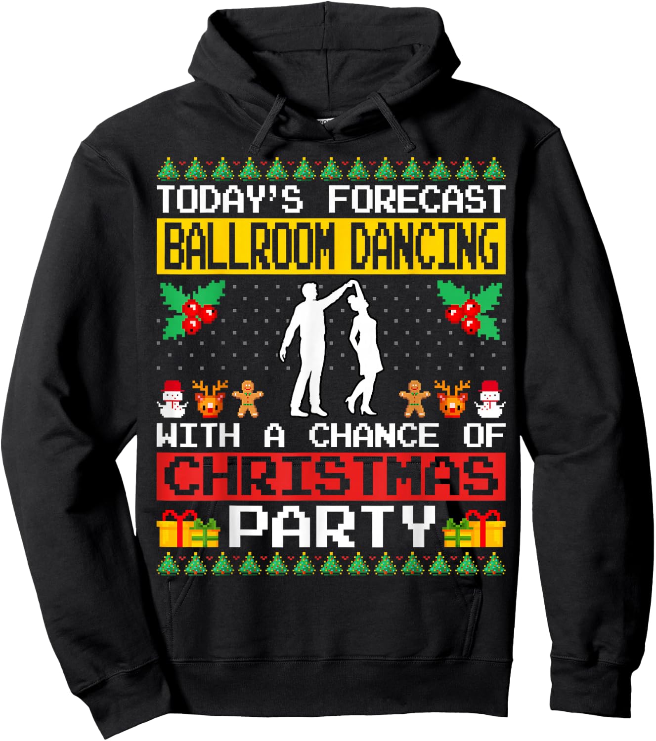 Ballroom Dancing Christmas Party Ballroom Dancer Dance Xmas Hoodie - Hoodie | Black
