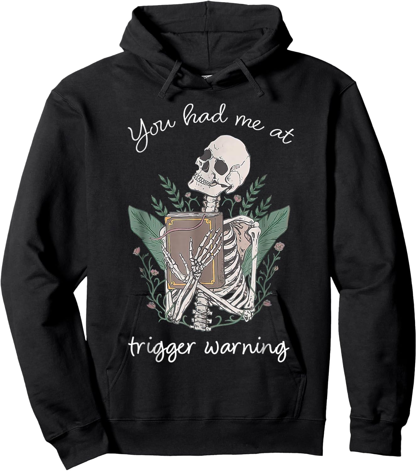 Bookish Quote Funny Skeleton Book Lover Bookish Librarian Hoodie - Hoodie | Black