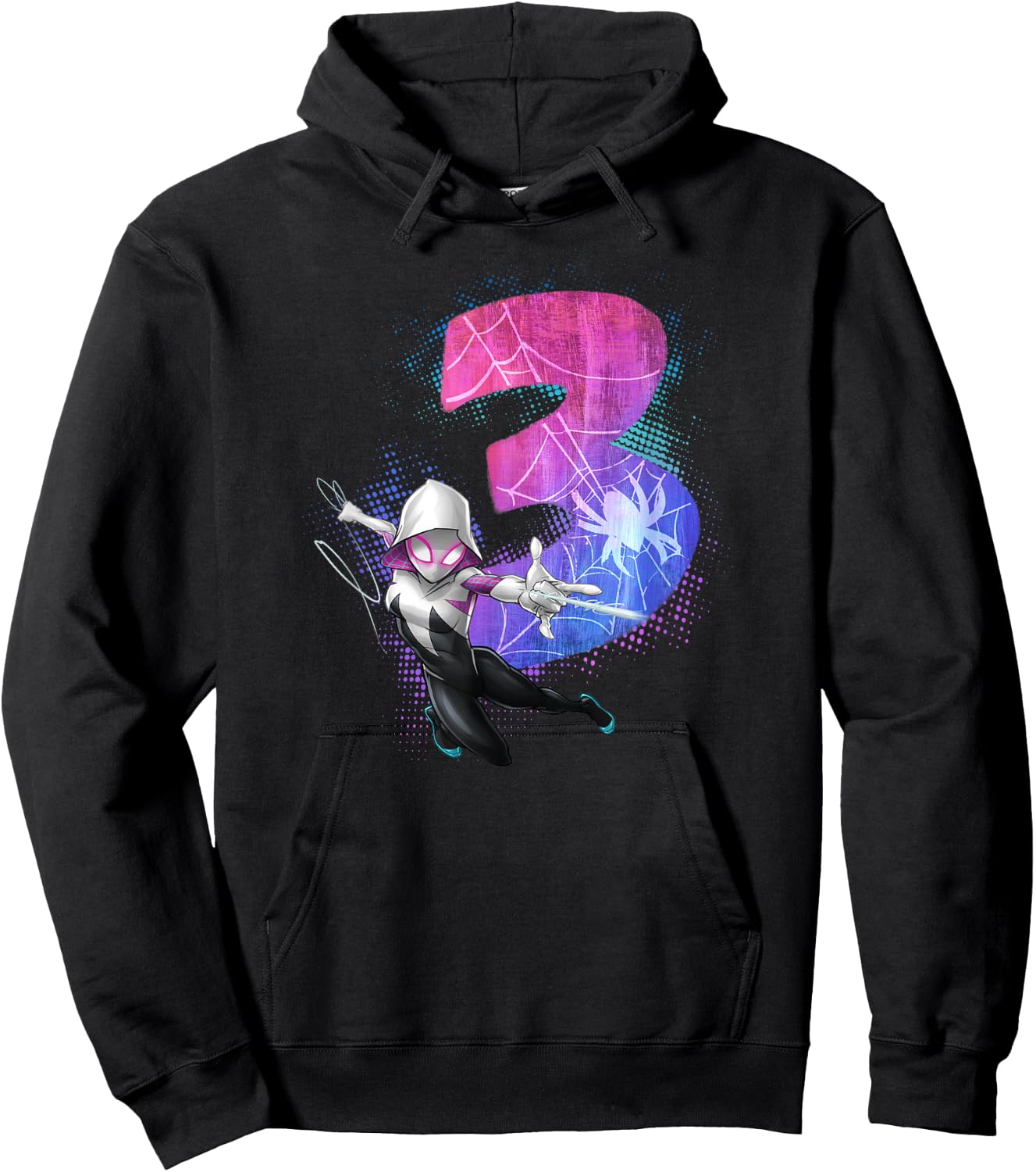 Marvel Ghost-Spider Gwen Stacy 3rd Birthday Graphic Hoodie - Hoodie | Black