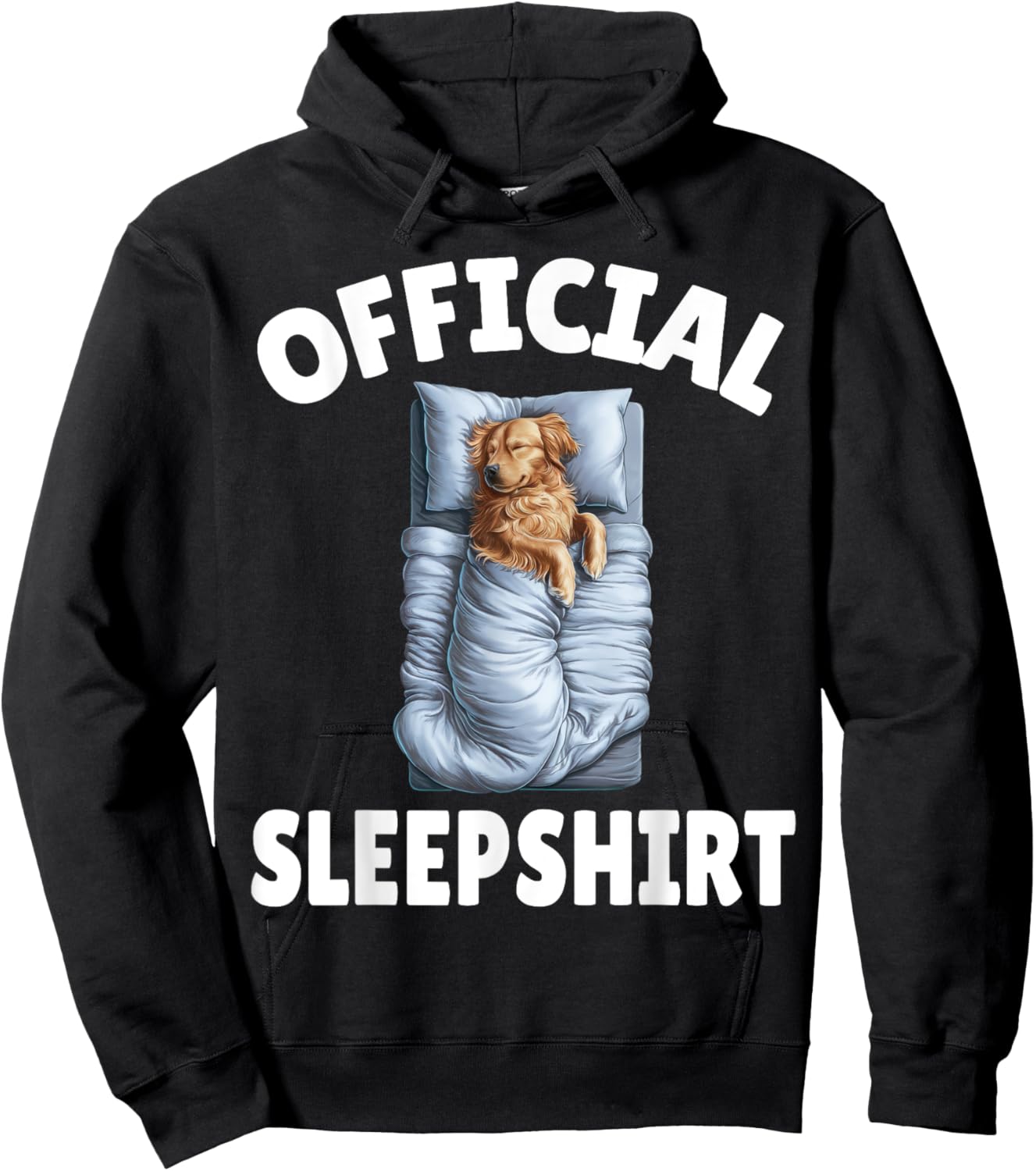 Golden Retriever Dog Official Sleepshirt Napping Pajamas Men Women Kids Hoodie - Hoodie | Black