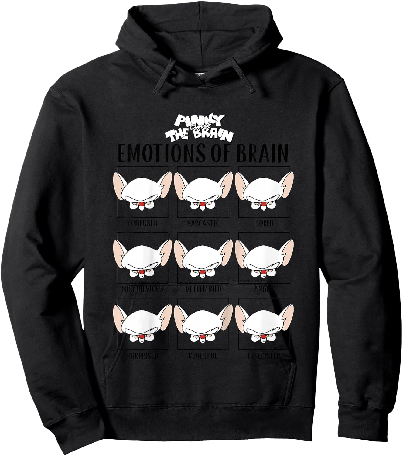 Kids Pinky and The Brain Emotions of Brain Box Up Hoodie - Hoodie | Black