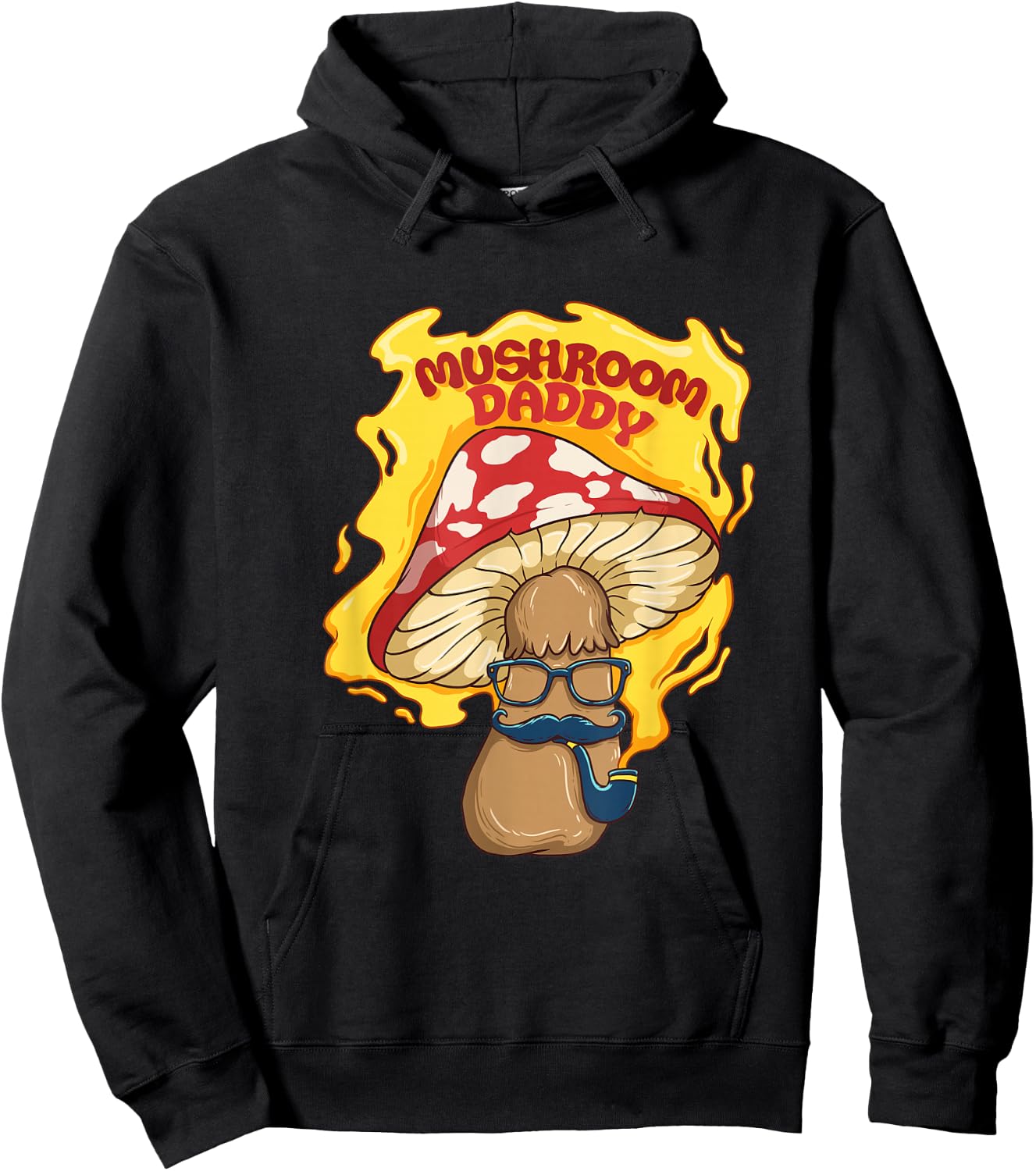 Mushroom Daddy Dad Shirt Morel Mushroom Decor Hunting Hoodie - Hoodie | Black