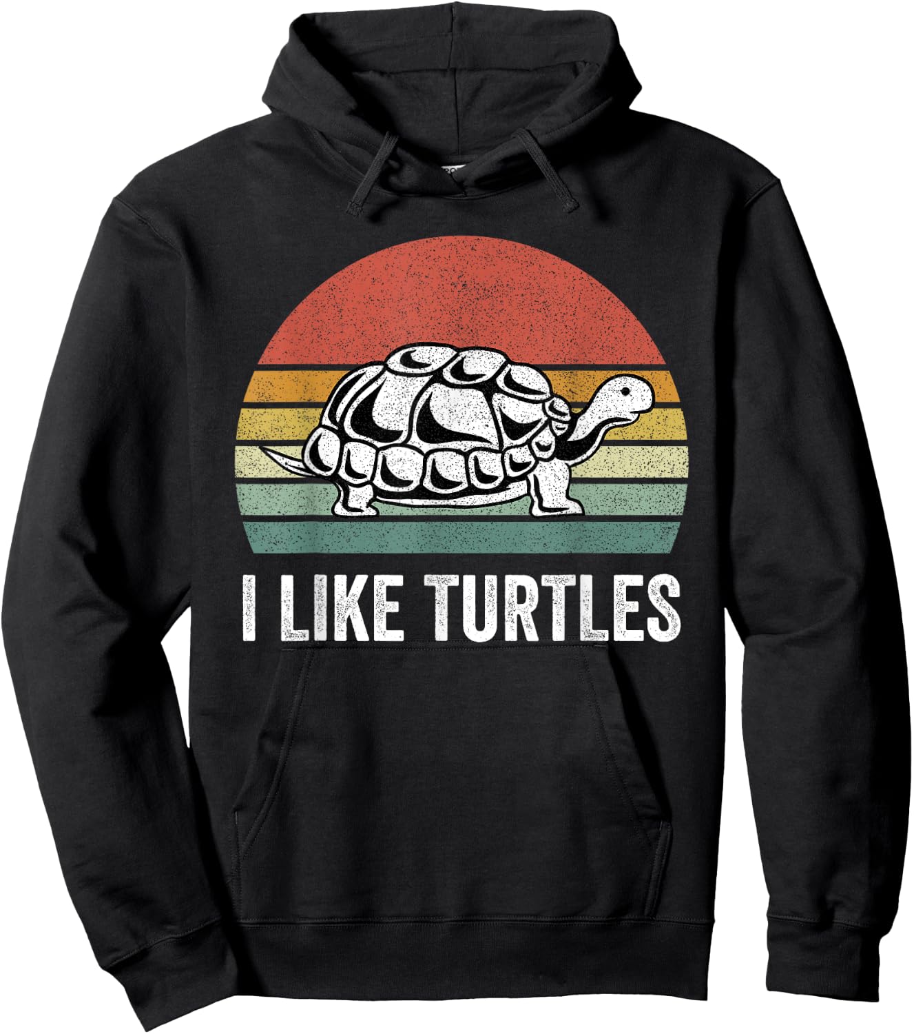 Retro I Like Turtles Turtle Shirt Turtle Lover Gifts Vintage Hoodie - Hoodie | Black