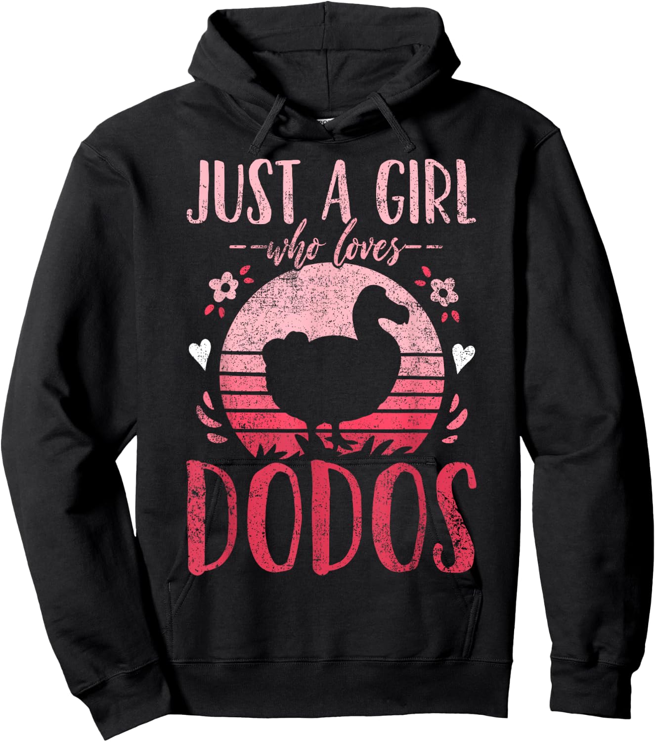 Dodo Birds Just a Girl Who Loves Dodos Retro Vintage Hoodie - Hoodie | Black