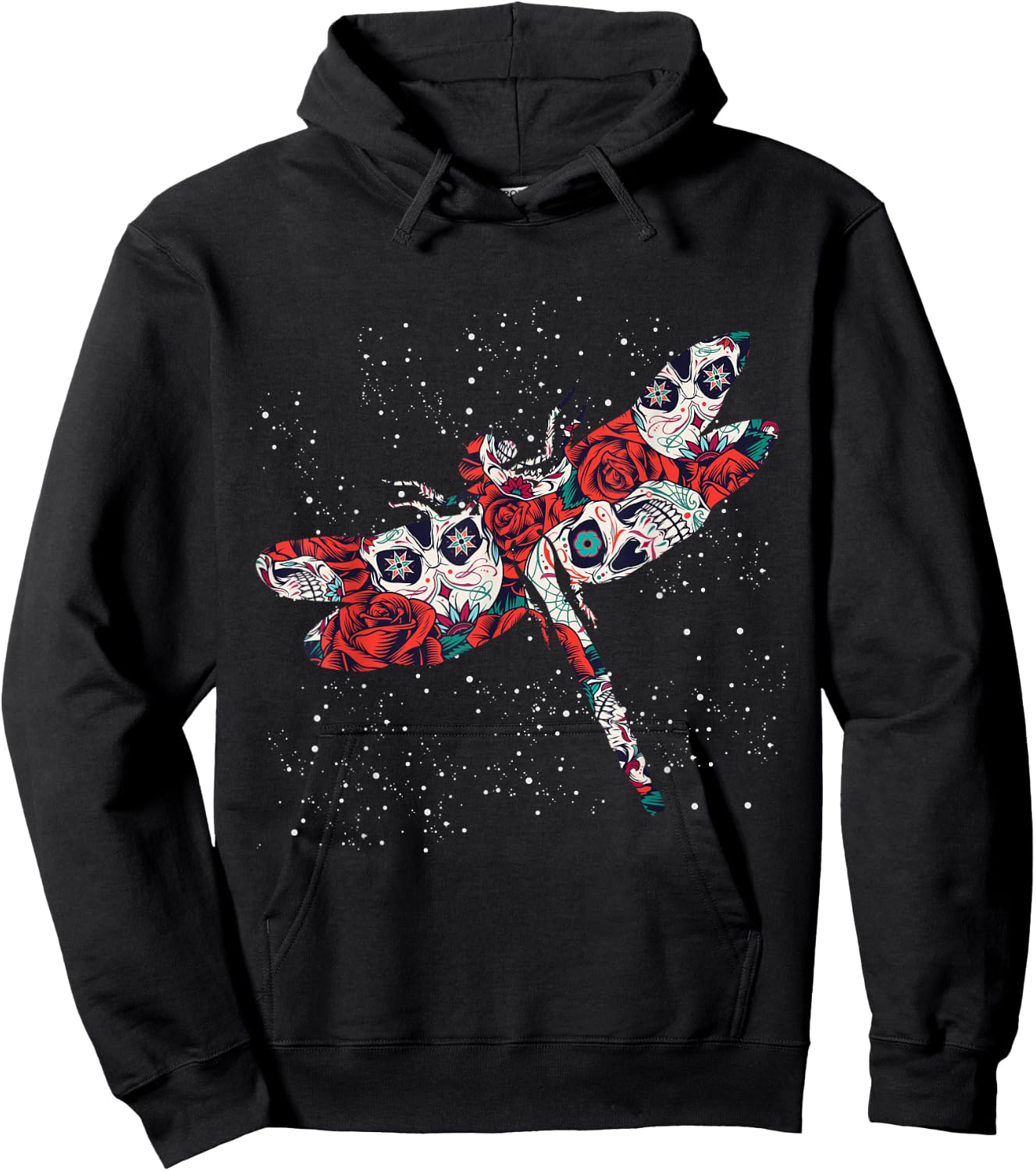 Vintage Dragonfly Hoodie - Hoodie | Black
