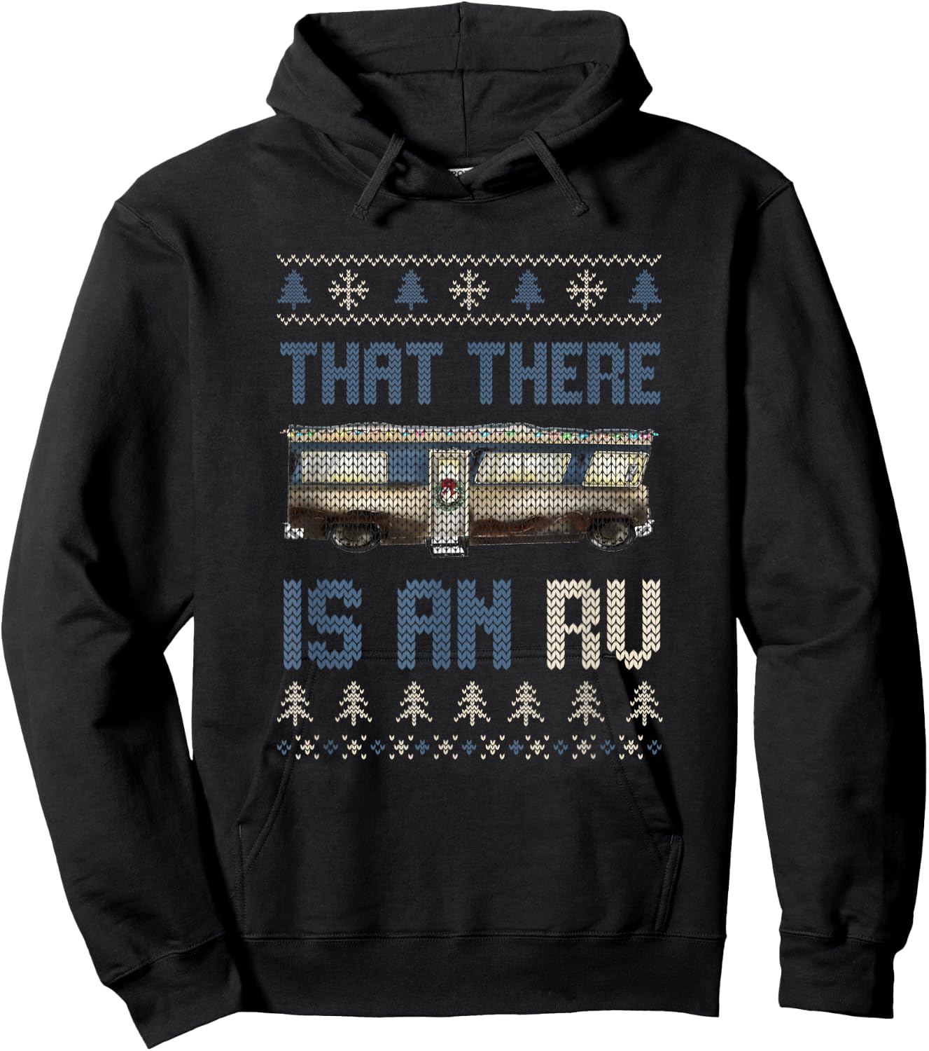 That There Is An RV Ugly Christmas Camping Holiday Hoodie - Hoodie | Black