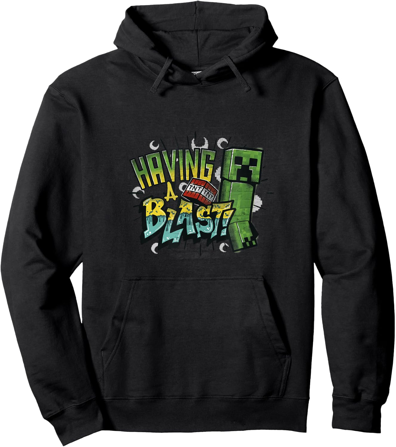 Minecraft Creeper TNT Having A Blast! Color Gradient Hoodie - Hoodie | Black