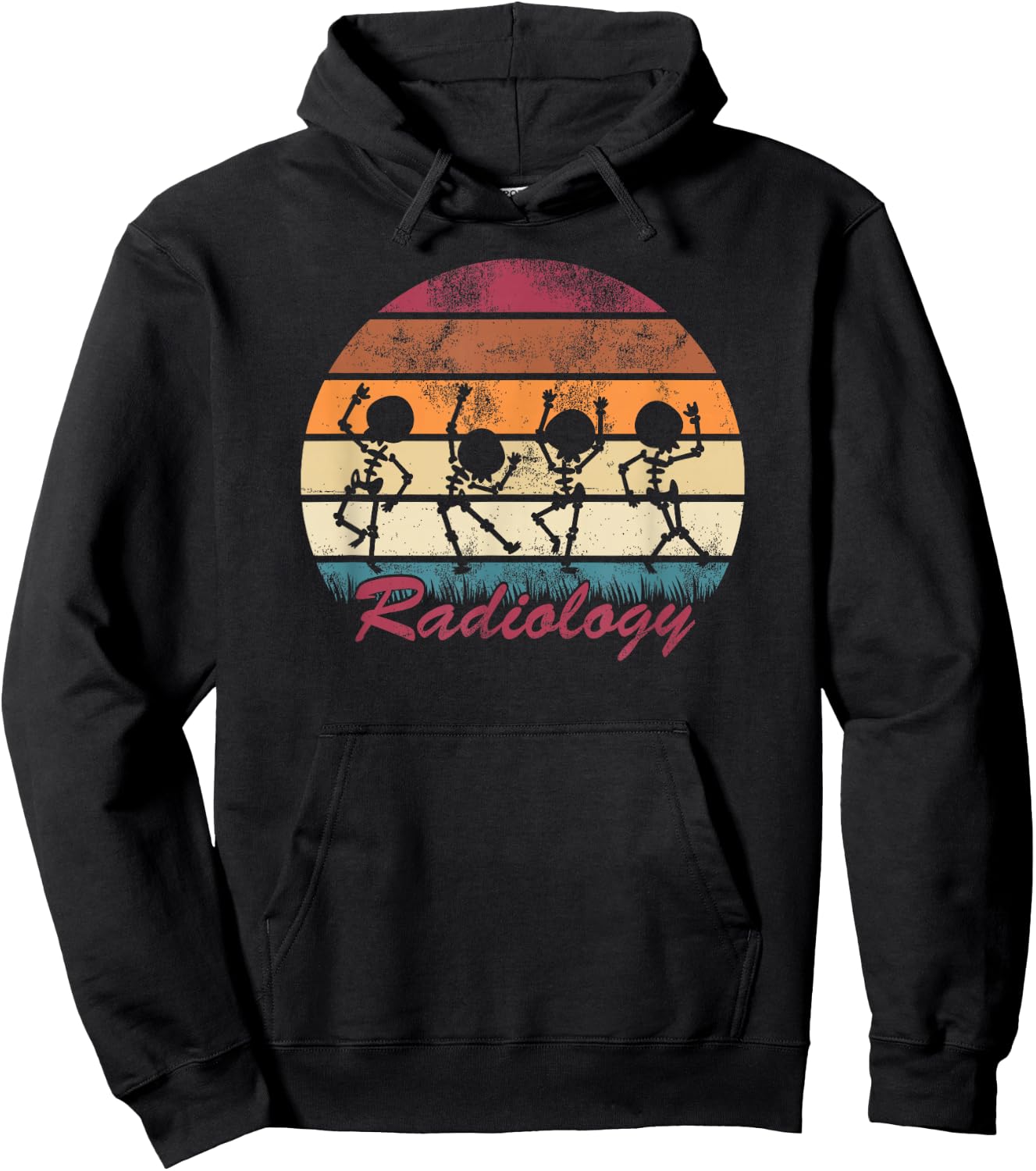Funny Dancing Skeleton Gift Radiology Technician Hoodie - Hoodie | Black