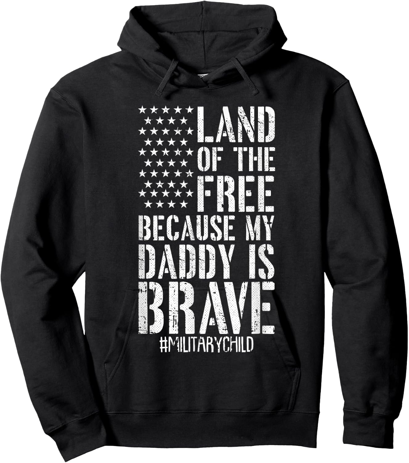 Land Of The Free Month Of The Military Child Army Kids Hoodie - Hoodie | Black