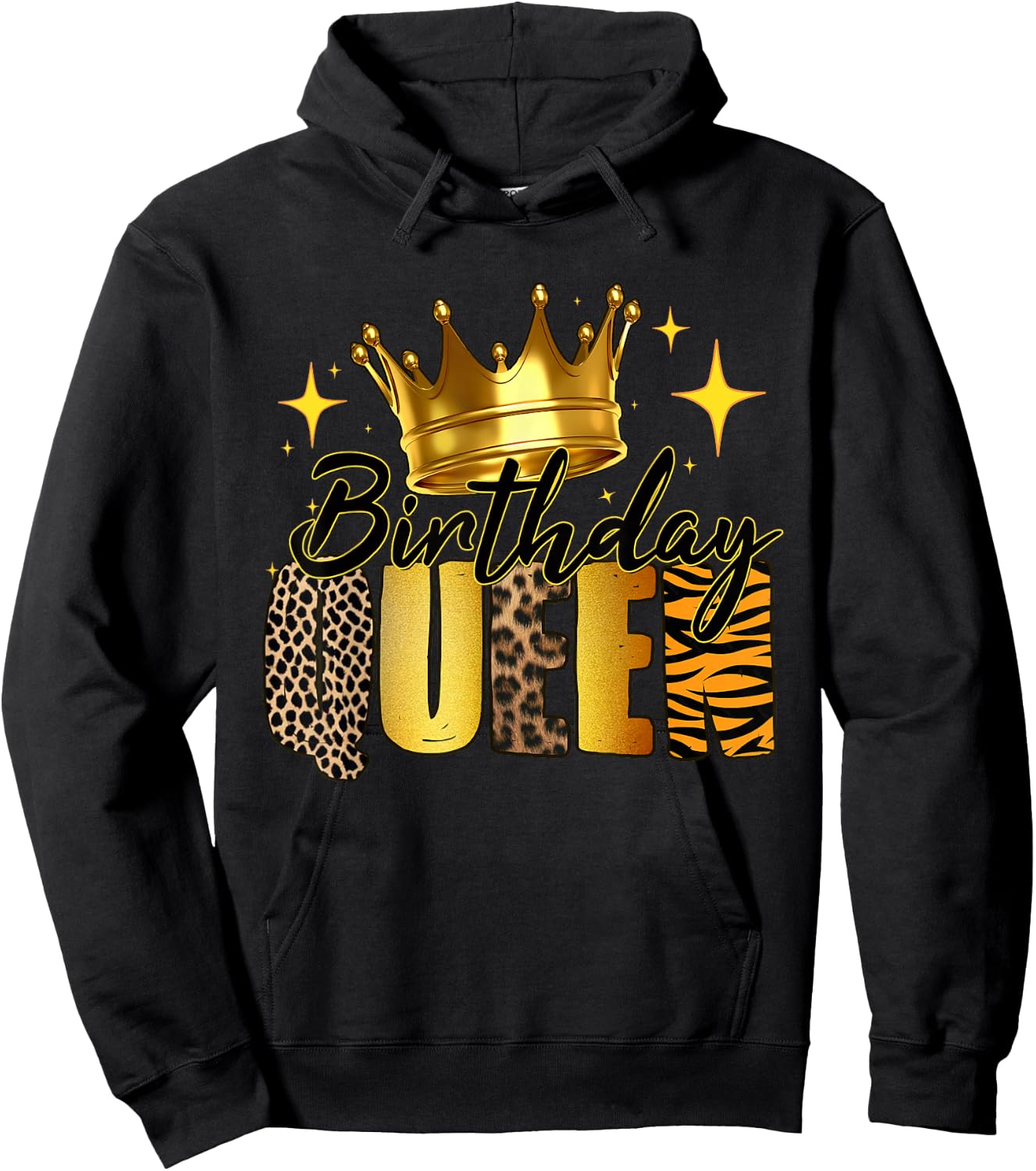 Birthday Queen Of The Birthday Queen Women Bday Party Gift Hoodie - Hoodie | Black
