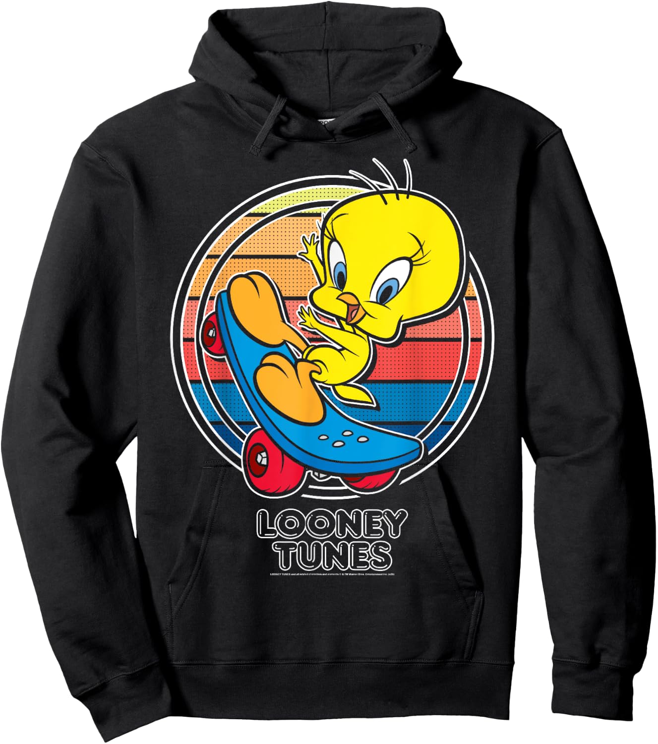 Looney Tunes Tweety Bird Skate Portrait Hoodie - Hoodie | Black