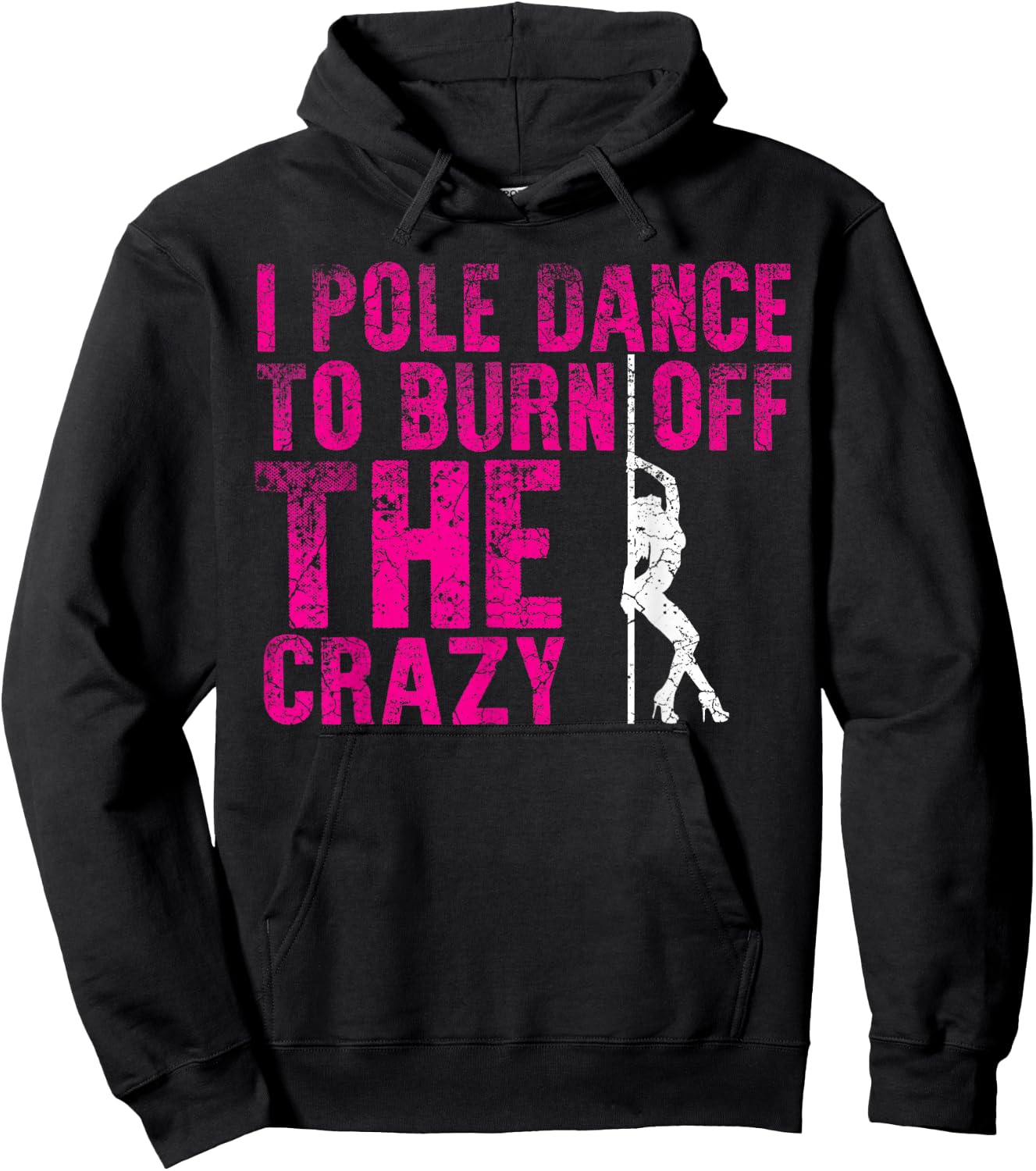 Pole Dance Dancer Women's Fitness Workout Hoodie - Hoodie | Black