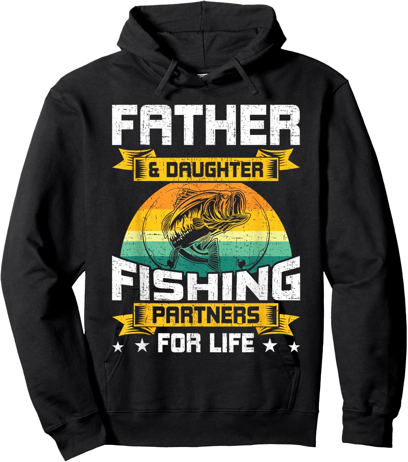 Father And Daughter Fishing Partners For Life Fishing Hoodie - Hoodie | Black
