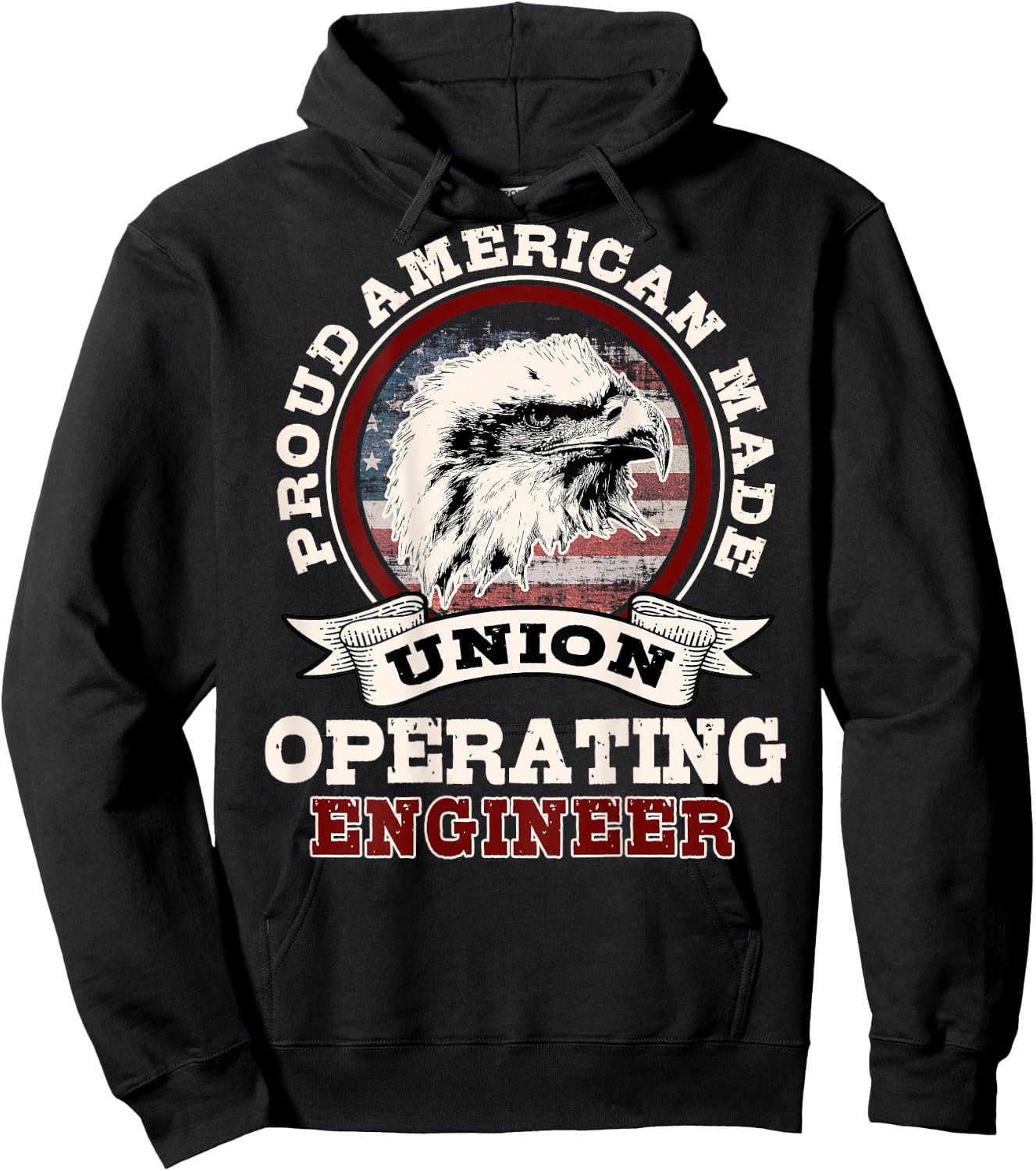 Operating Engineers Design On Back Of Clothing Hoodie - Hoodie | Black