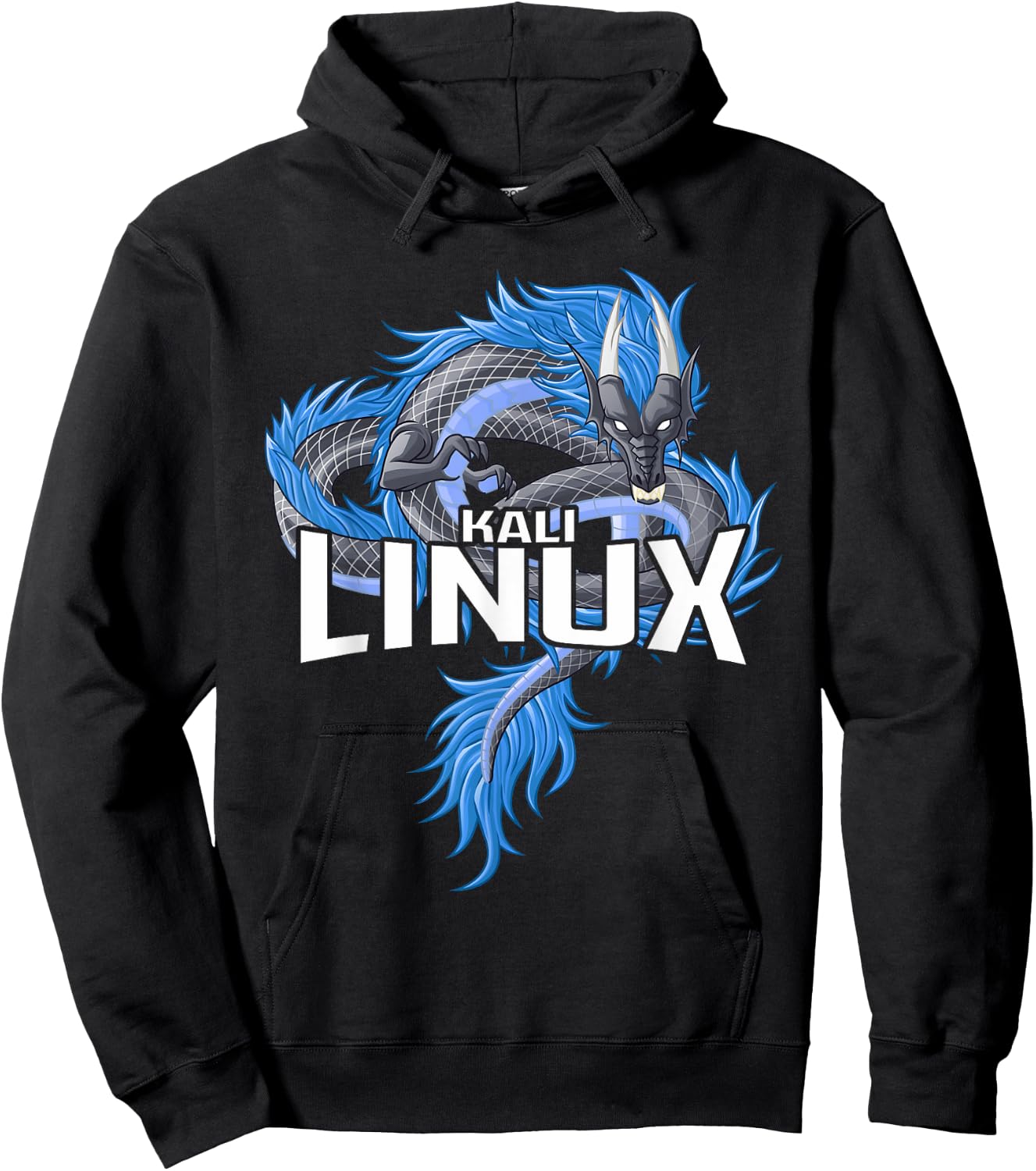 Kali Linux Dragon Artistic Representation Hoodie - Hoodie | Black