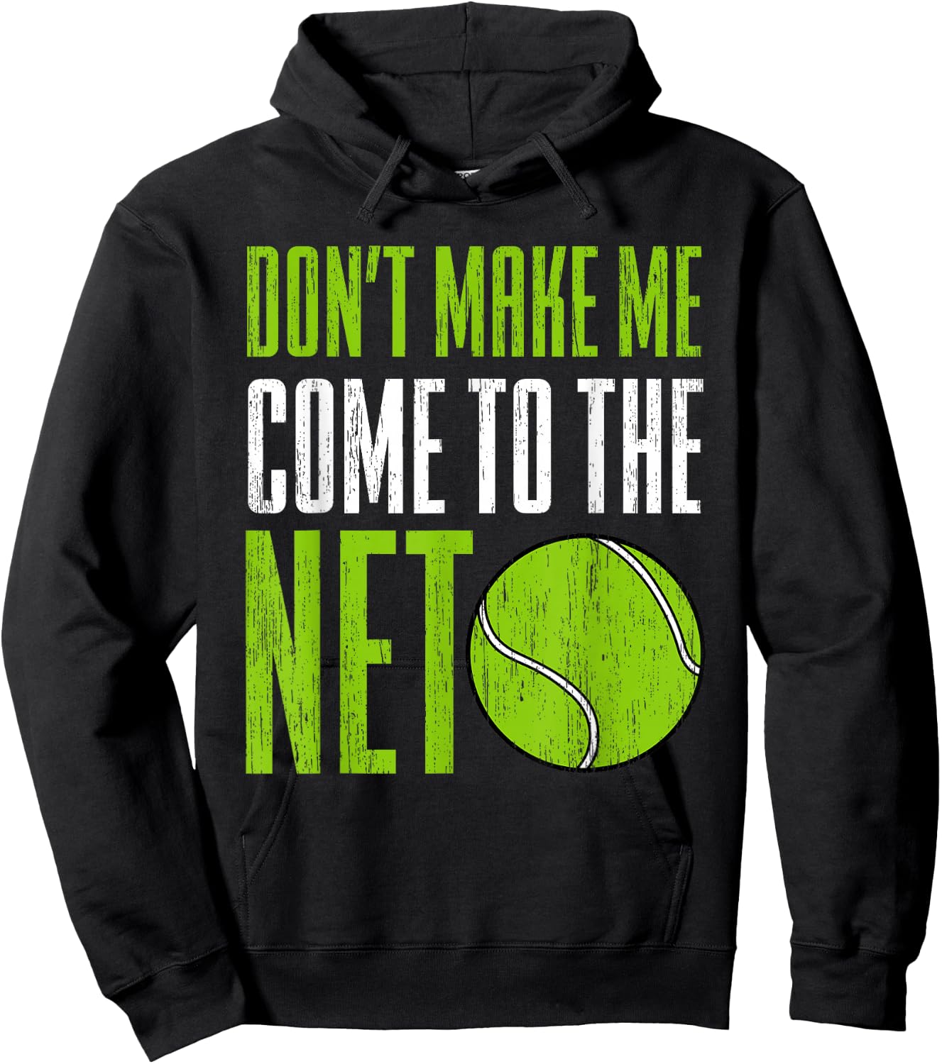 Funny Tennis Player Racket Ball Game Gag Gift Men Women Kids Hoodie - Hoodie | Black
