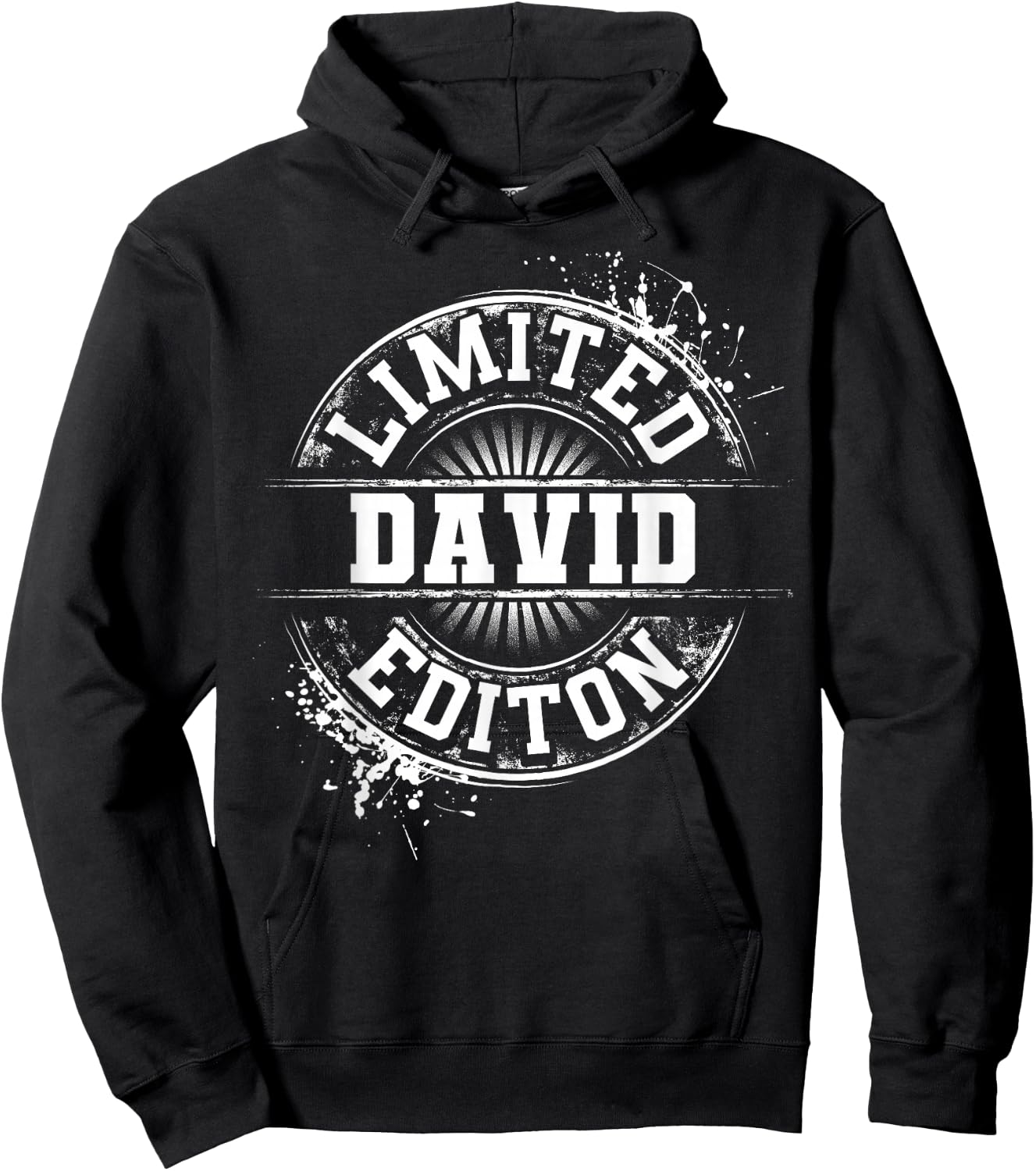 David Funny Surname Family Tree Birthday Reunion Gift Hoodie - Hoodie | Black