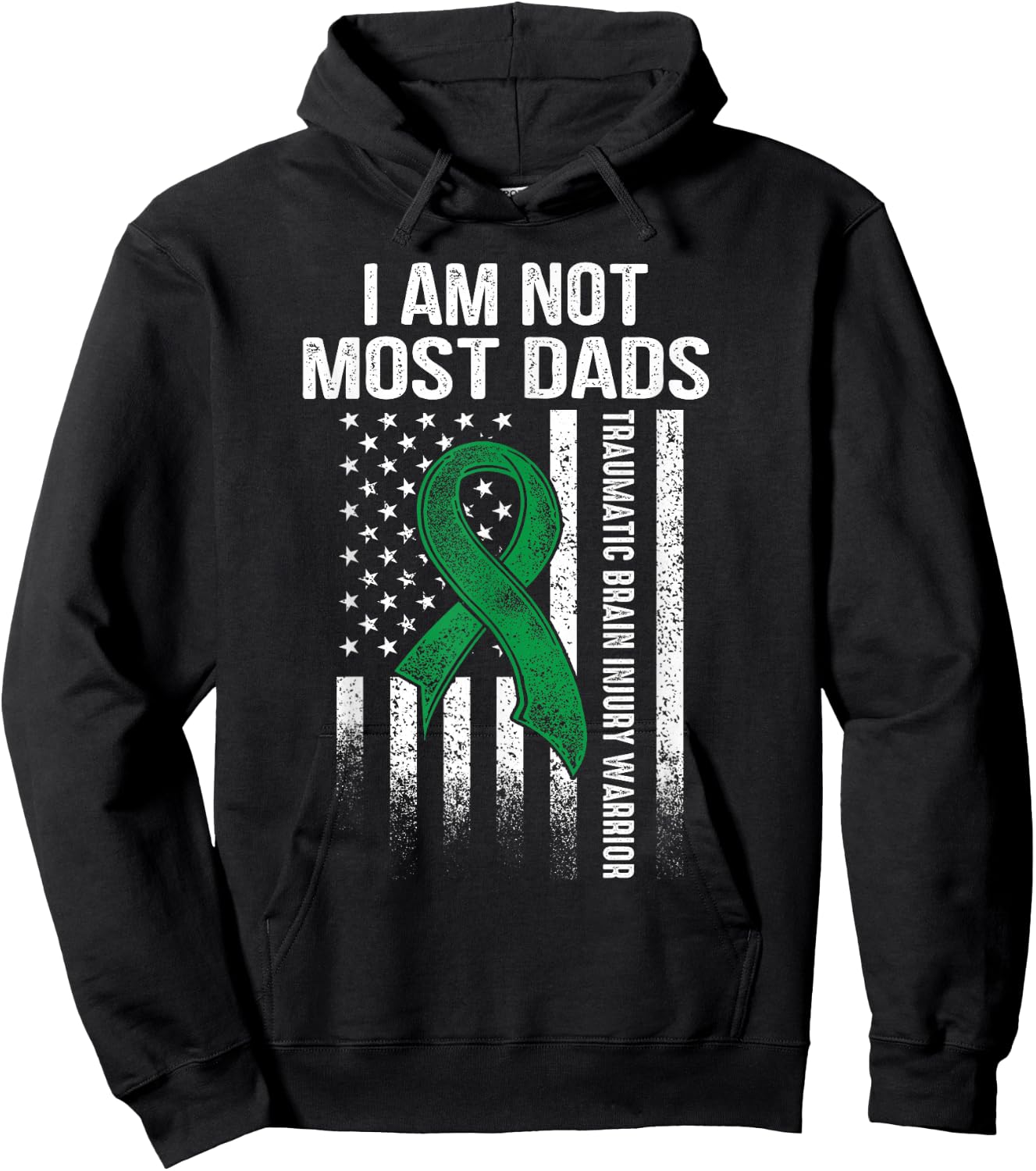 Traumatic Brain Injury Survivor Most Dads TBI Warrior Hoodie - Hoodie | Black