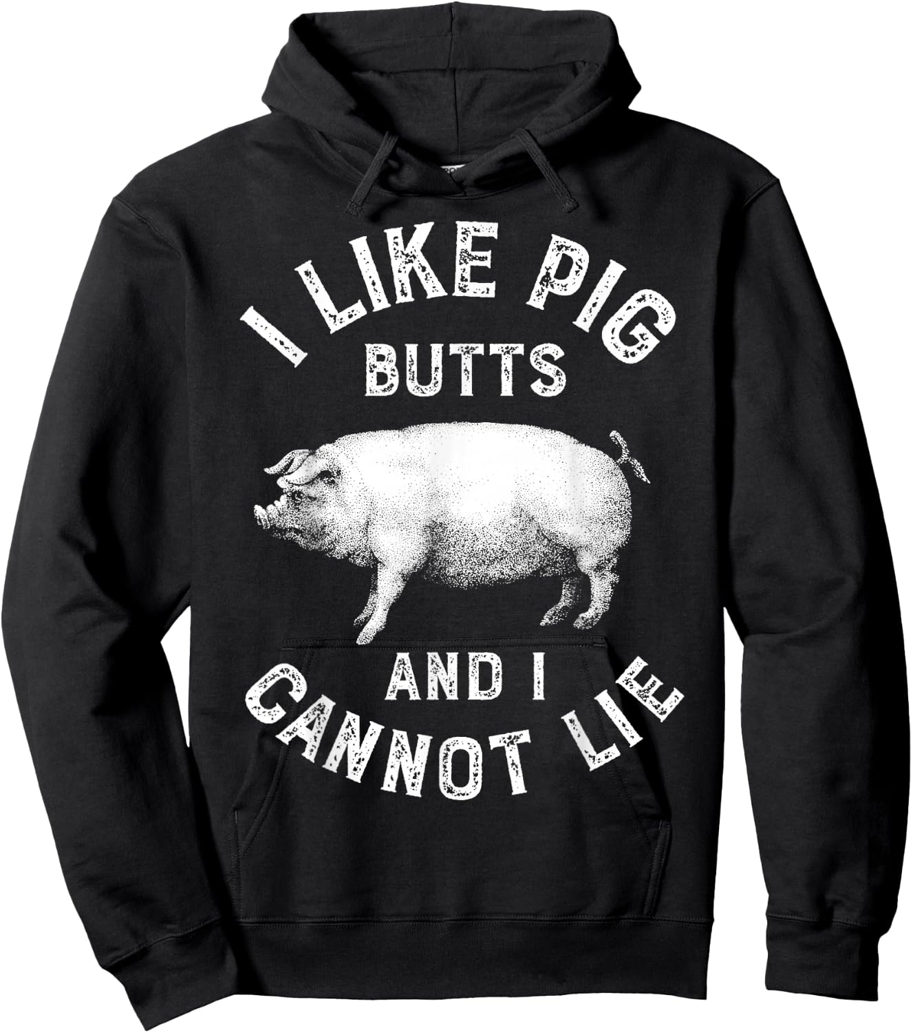 I Like Pig Butts Funny Men Women Pork BBQ Barbecue Chef Pun Hoodie - Hoodie | Black