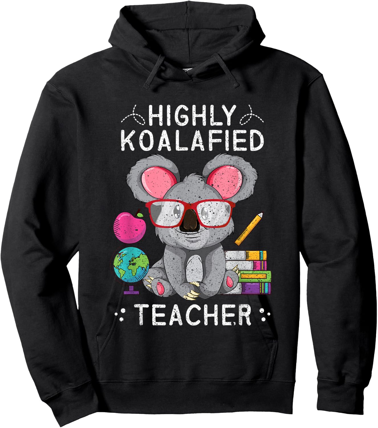 Funny Highly Koalafied Teacher Animal Lover Gift Koala Women Kids Hoodie - Hoodie | Black