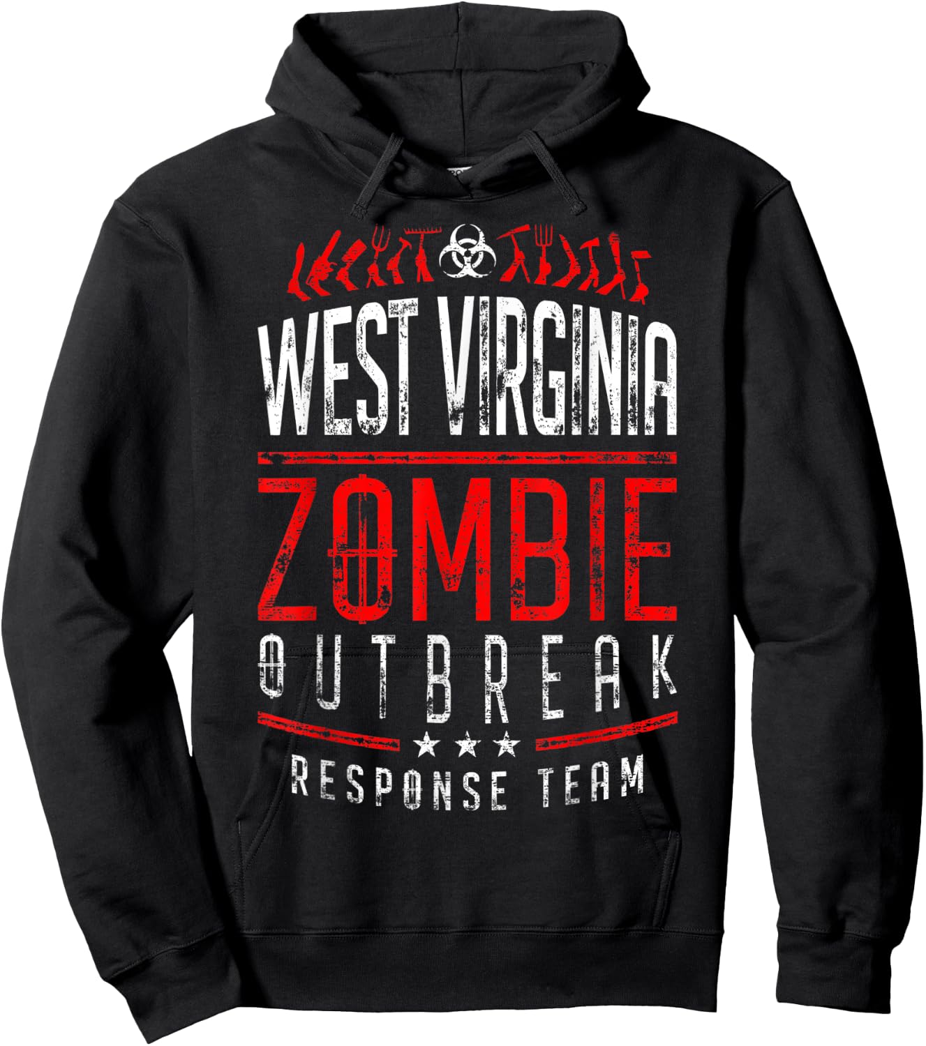 West Virginia Zombie Outbreak Response Team Halloween Hoodie - Hoodie | Black