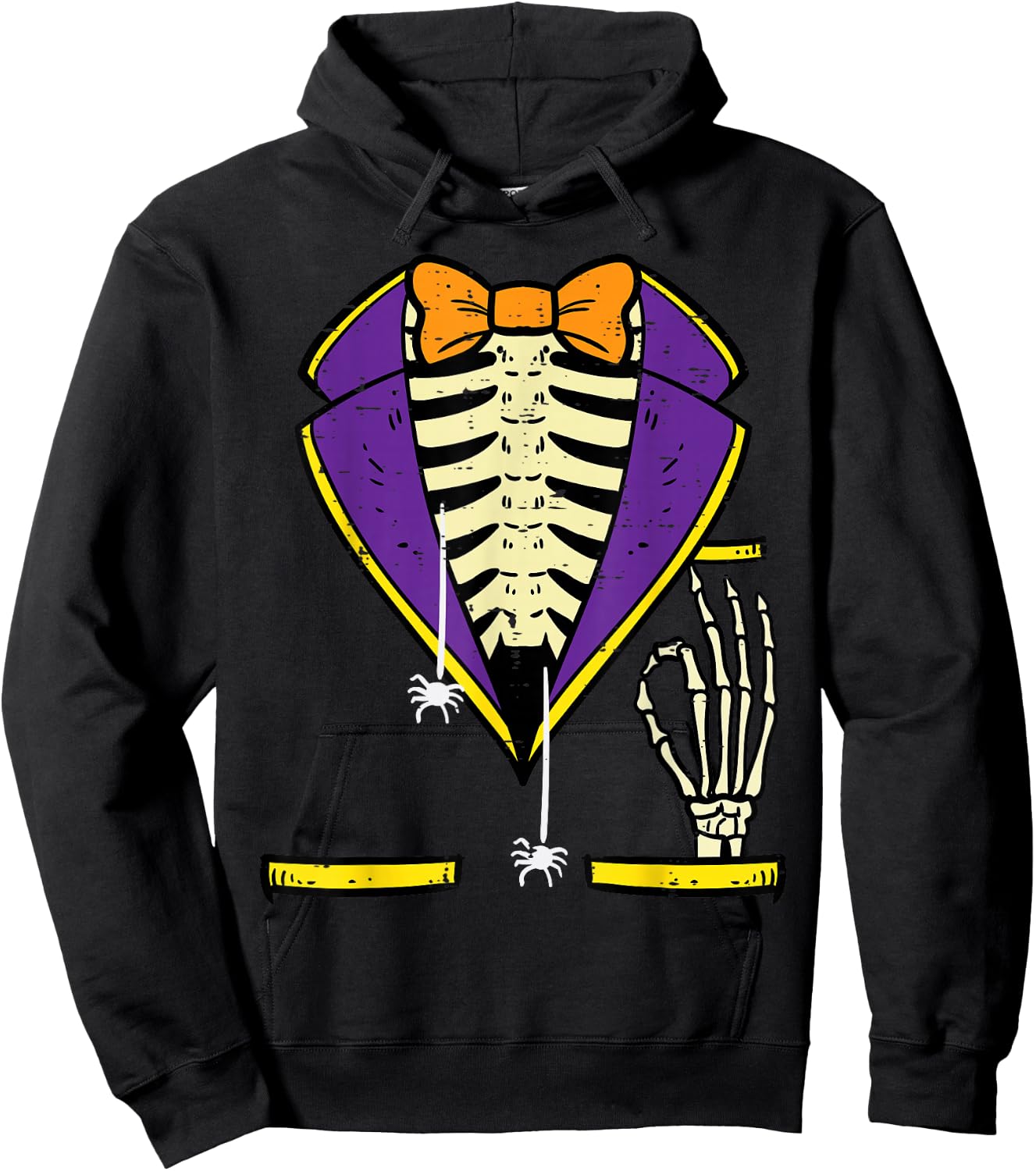 Halloween Tuxedo Skeleton Costume Men Boys Kids Toddler Men Hoodie - Hoodie | Black