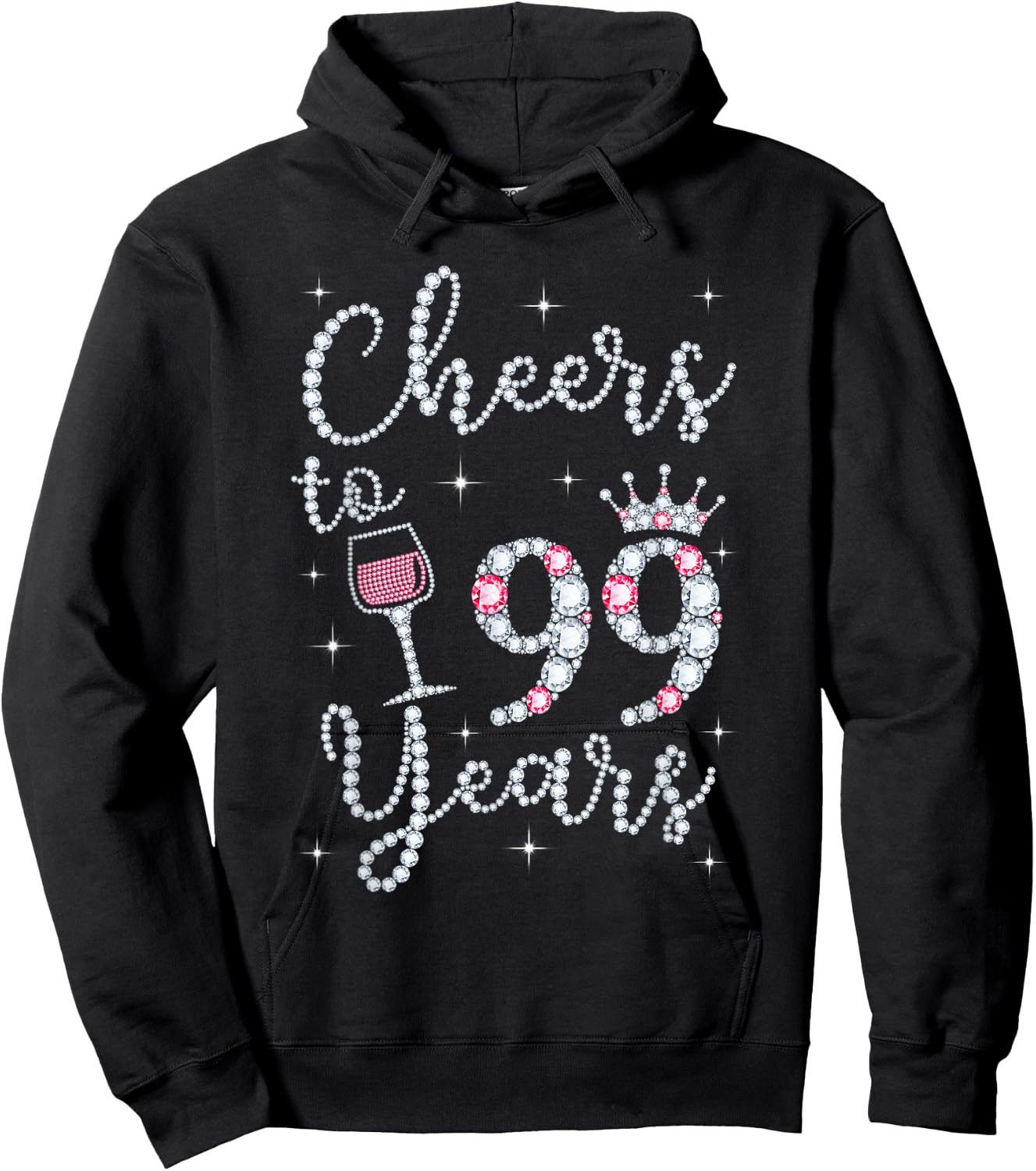 Cheers To 99 Years 1922 99Th Birthday Gift Hoodie - Hoodie | Black