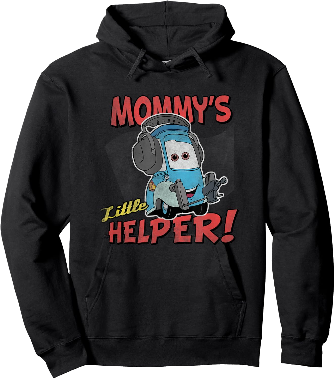 Disney Pixar Cars Mommy's Little Helper! Guido Vintage Shot Hoodie - Hoodie | Black