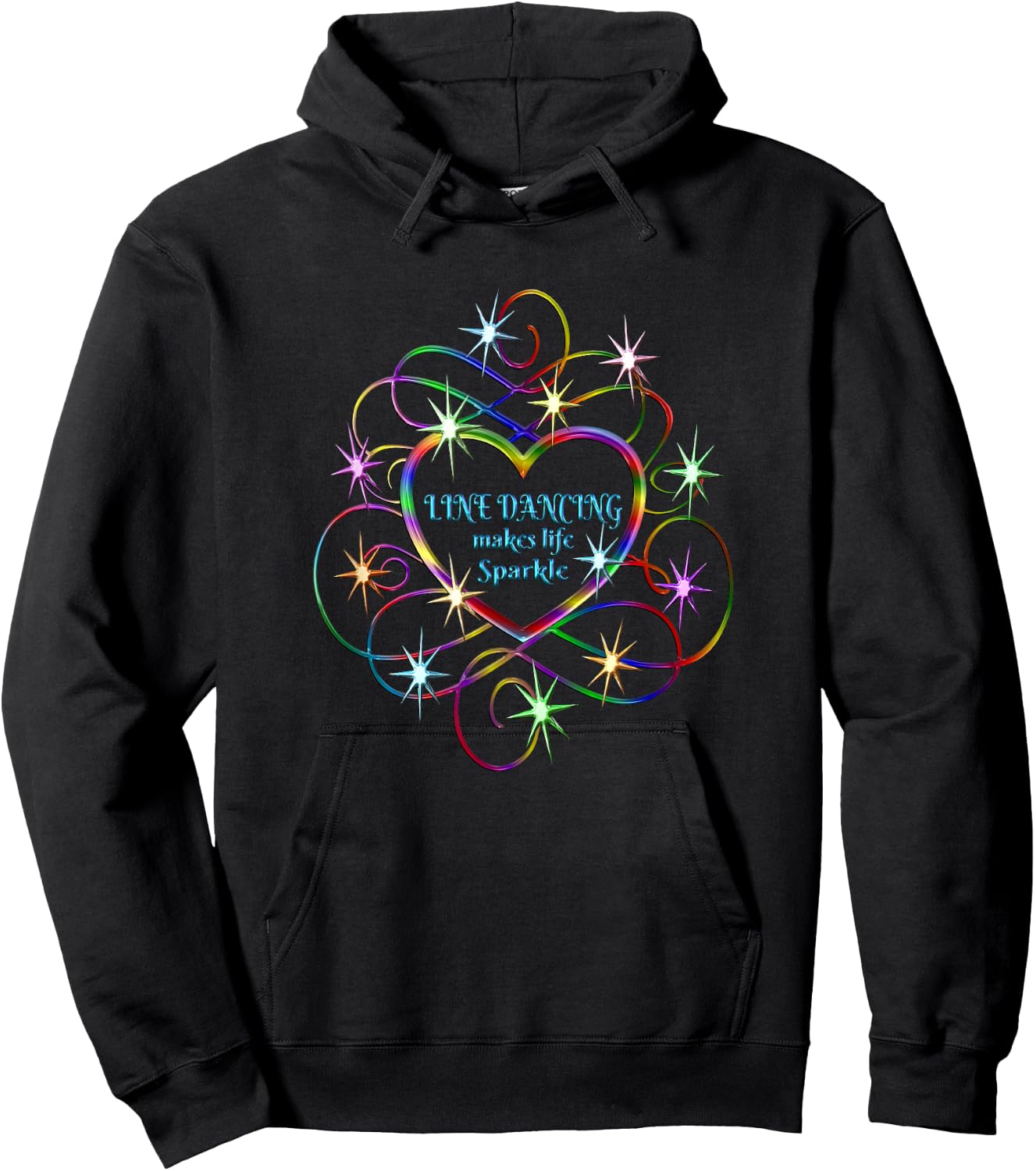 Line Dancing Makes Life Sparkle Hoodie - Hoodie | Black