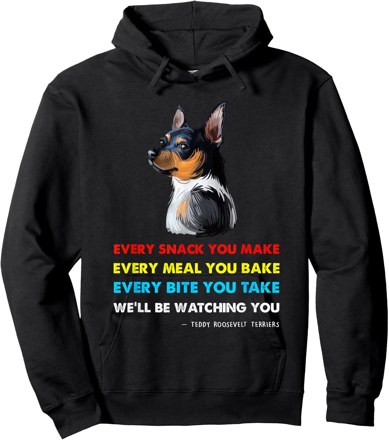 Teddy Roosevelt Terrier Dog Shirt Teddy Roosevelt Terrier Hoodie - Hoodie | Black