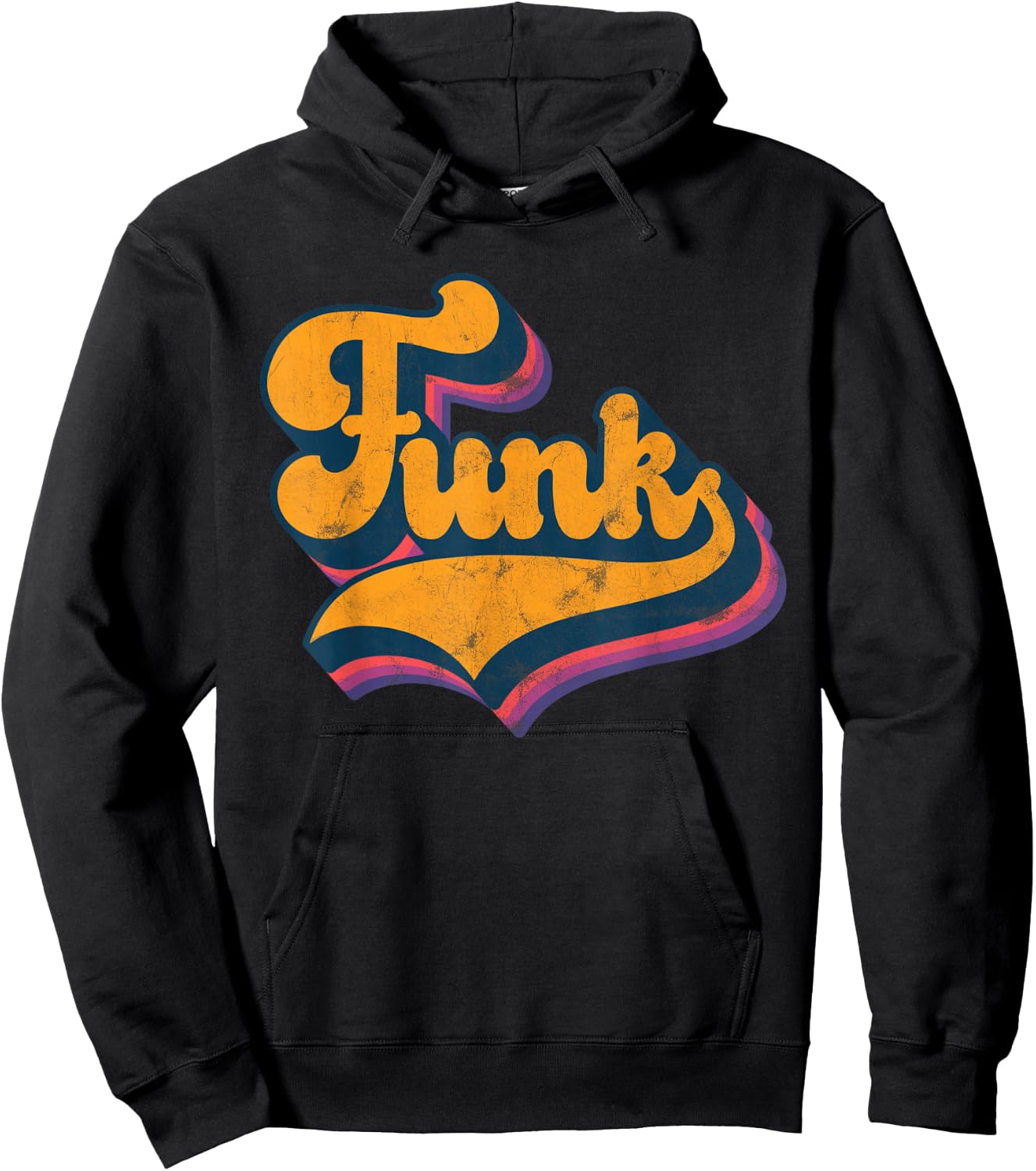 ryte TRACK Funk Music Fans - Black, Small - -Adults, Short Sleeve, Classic Fit, , Retro Pop-Art Design Hoodie - Hoodie | Black