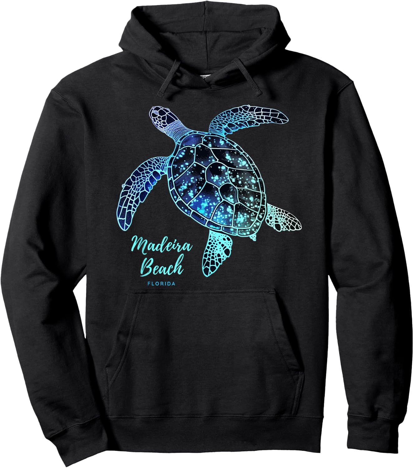 Madeira Beach FL Souvenir Vintage Sea Turtle Florida Hoodie - Hoodie | Black
