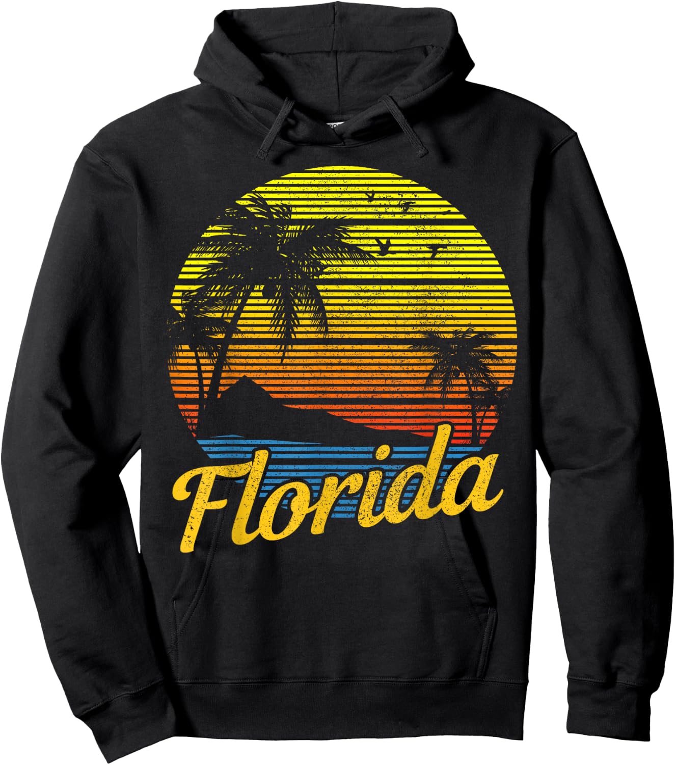 Florida Vintage Surfer USA America Souvenir Gift Hoodie - Hoodie | Black