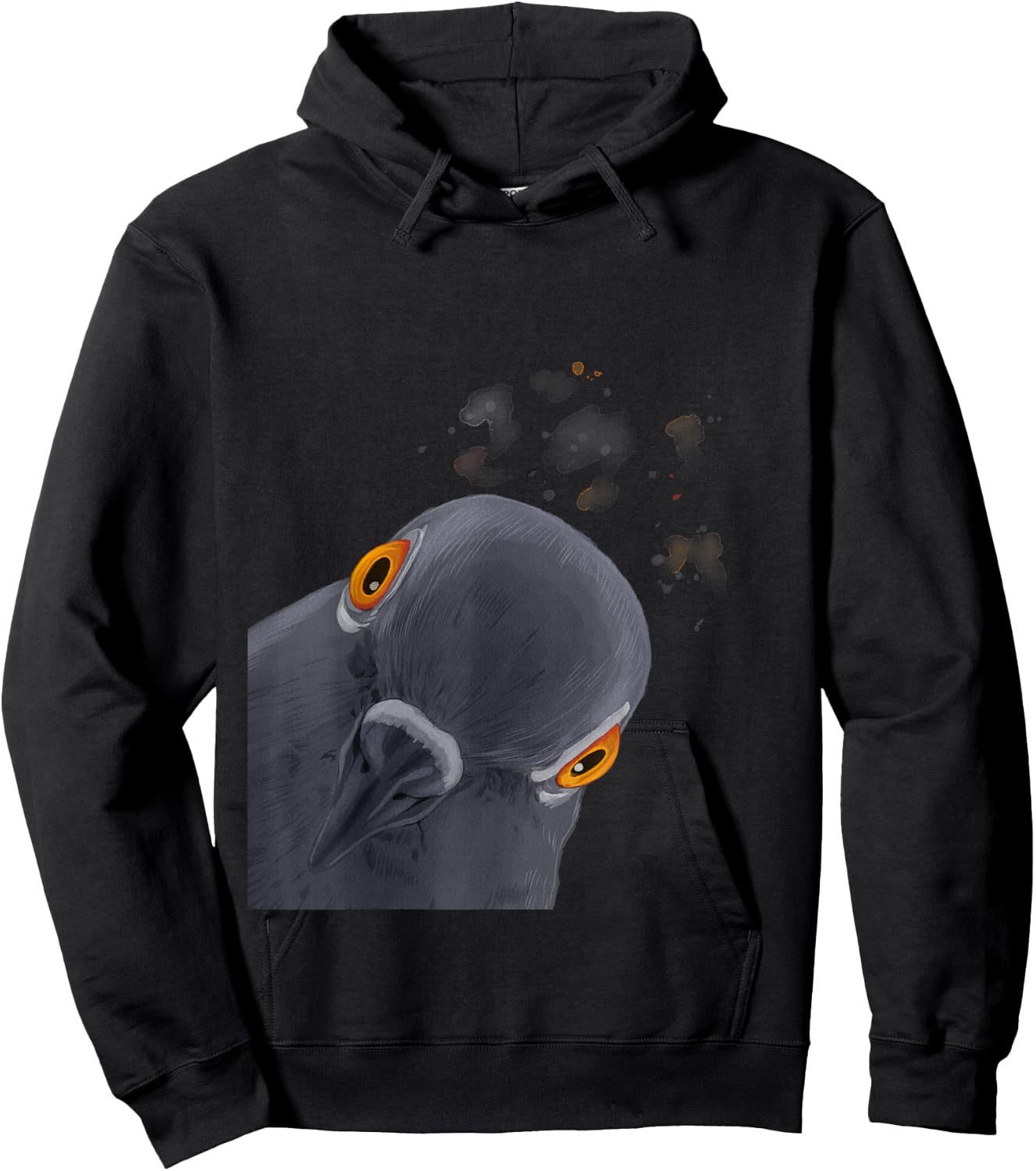 Funny Curious Pigeon Hoodie - Hoodie | Black