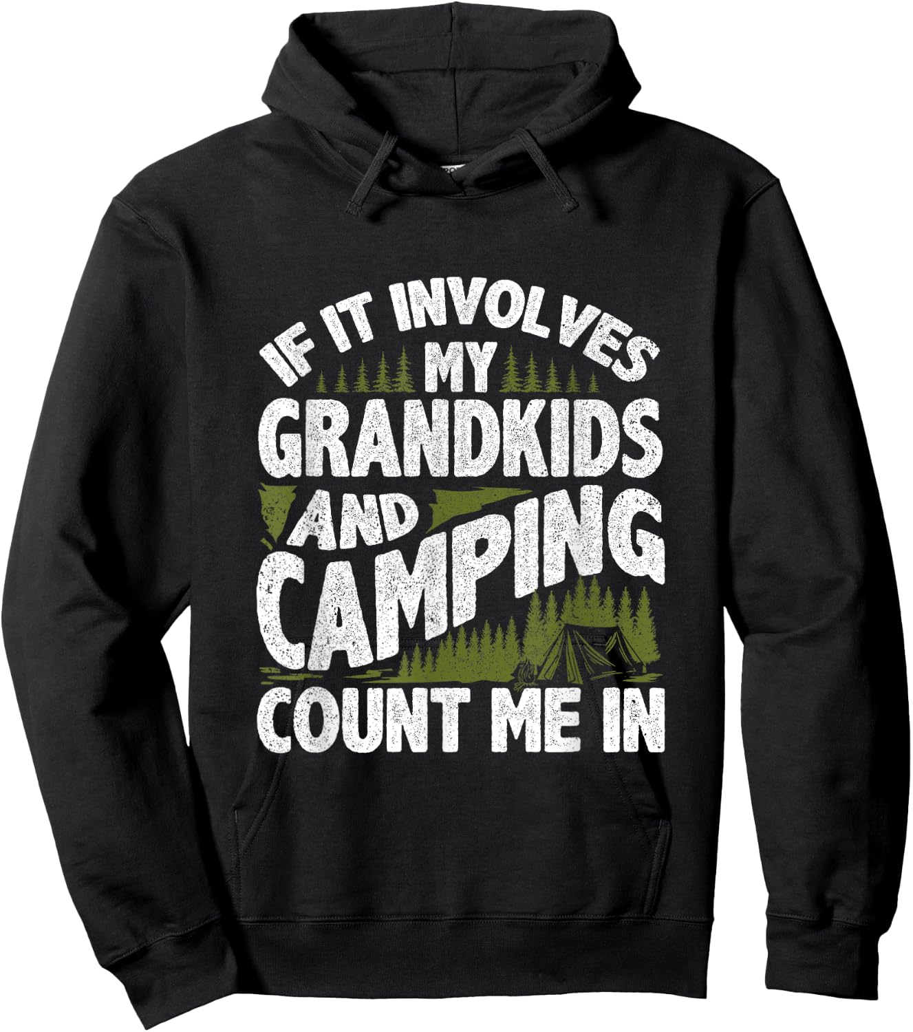 Camping Shirt Grandpa Camper RV Camping Vacation Grandma Hoodie - Hoodie | Black