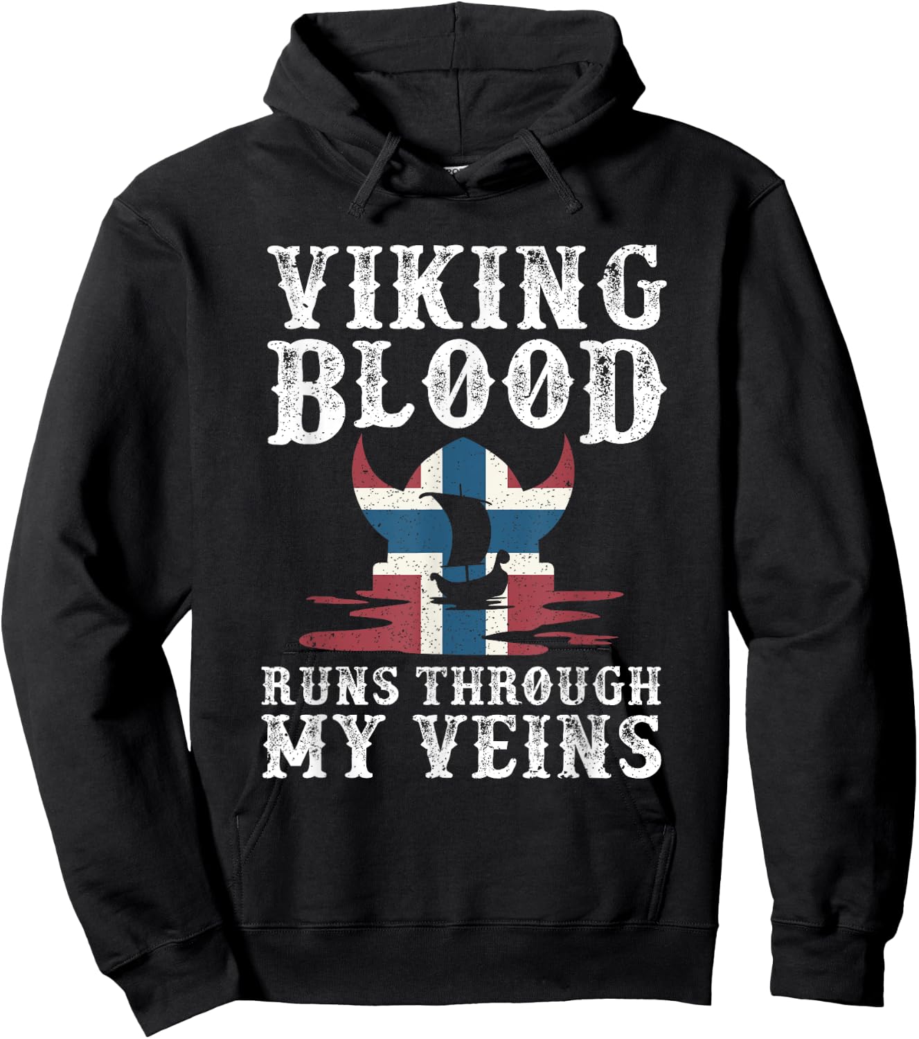 Northern Viking Norwegian Blood Norway Hoodie - Hoodie | Black