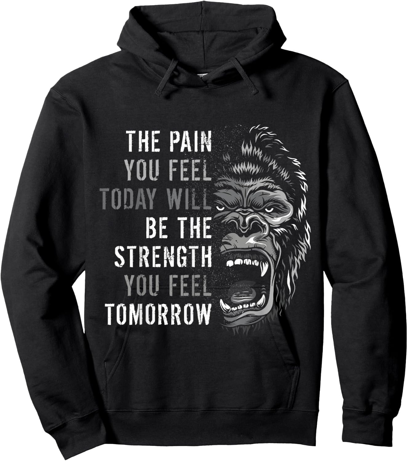 Motivation Workout And Gym Quotes Gorilla Mindset Training Hoodie - Hoodie | Black